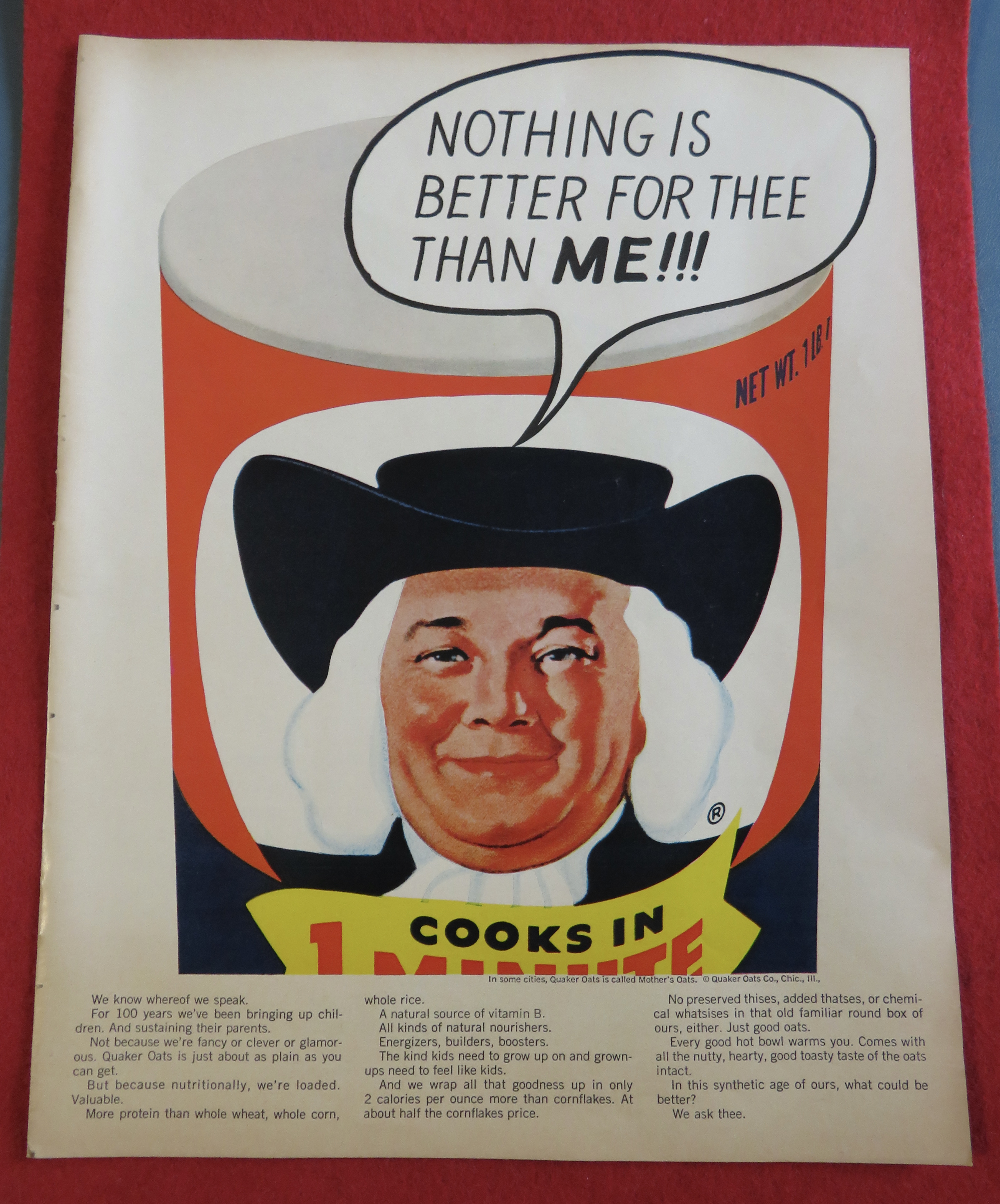 1964 Quaker Oats with the Quaker Oats Man