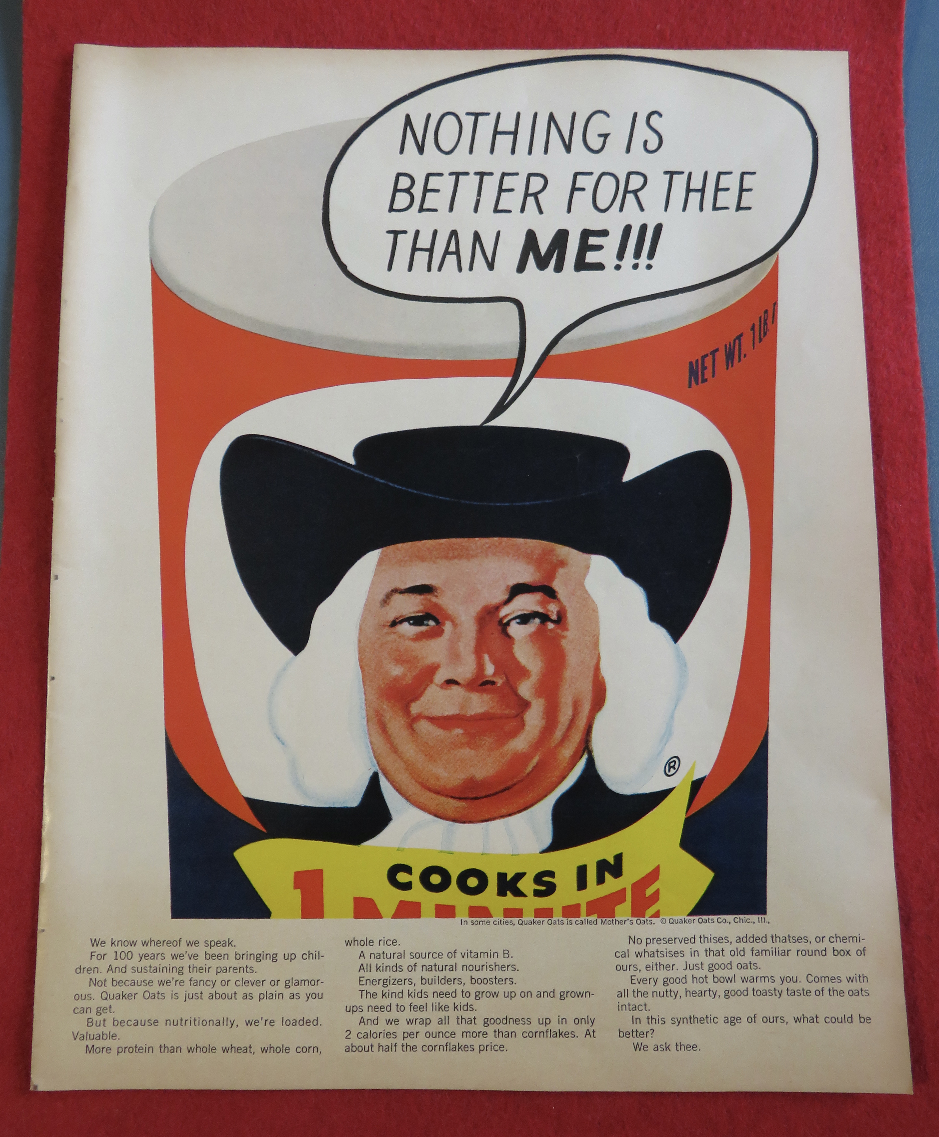 1964 Quaker Oats with the Quaker Oats Man