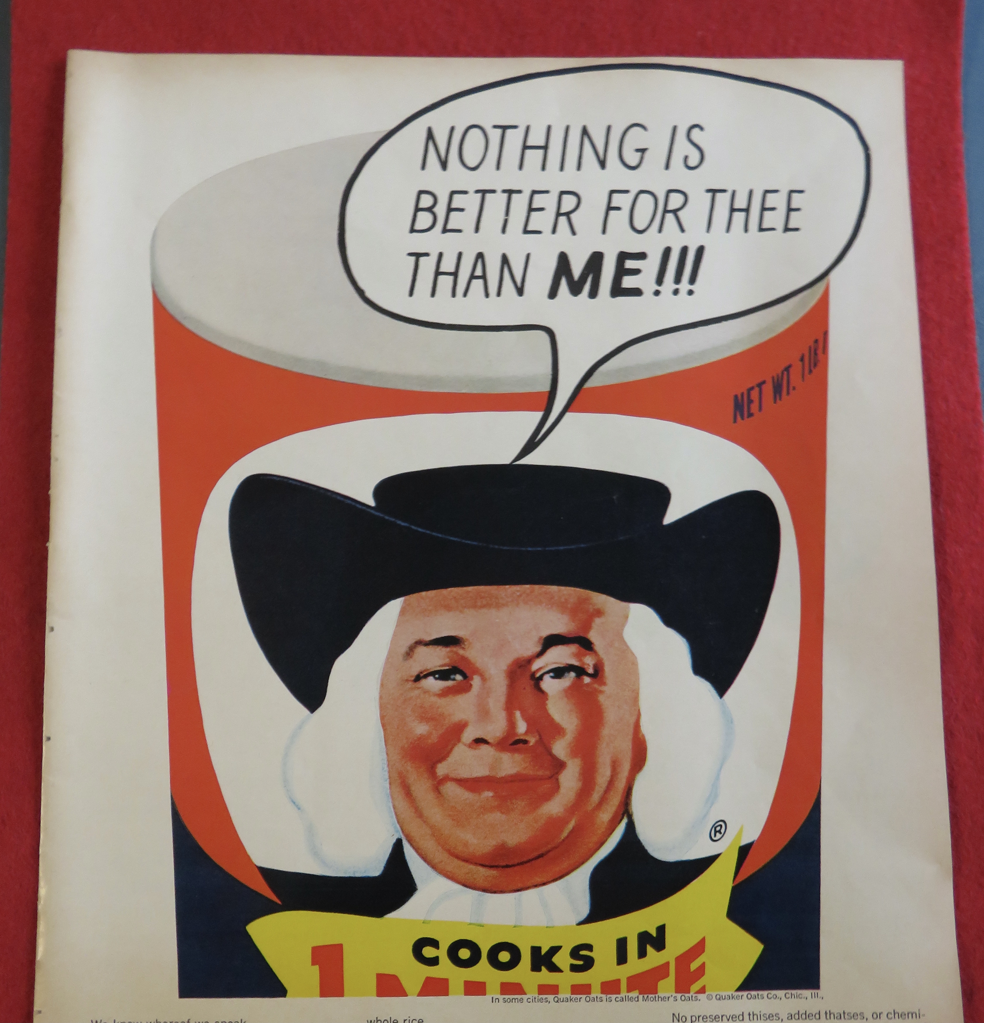 1964 Quaker Oats with the Quaker Oats Man