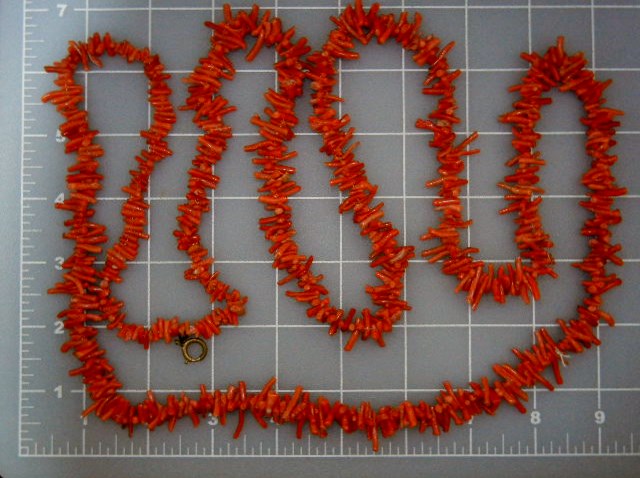 Coral Necklace 50 Inches Antique