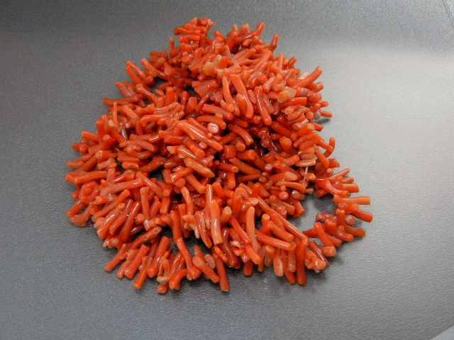 Coral Necklace 50 Inches Antique