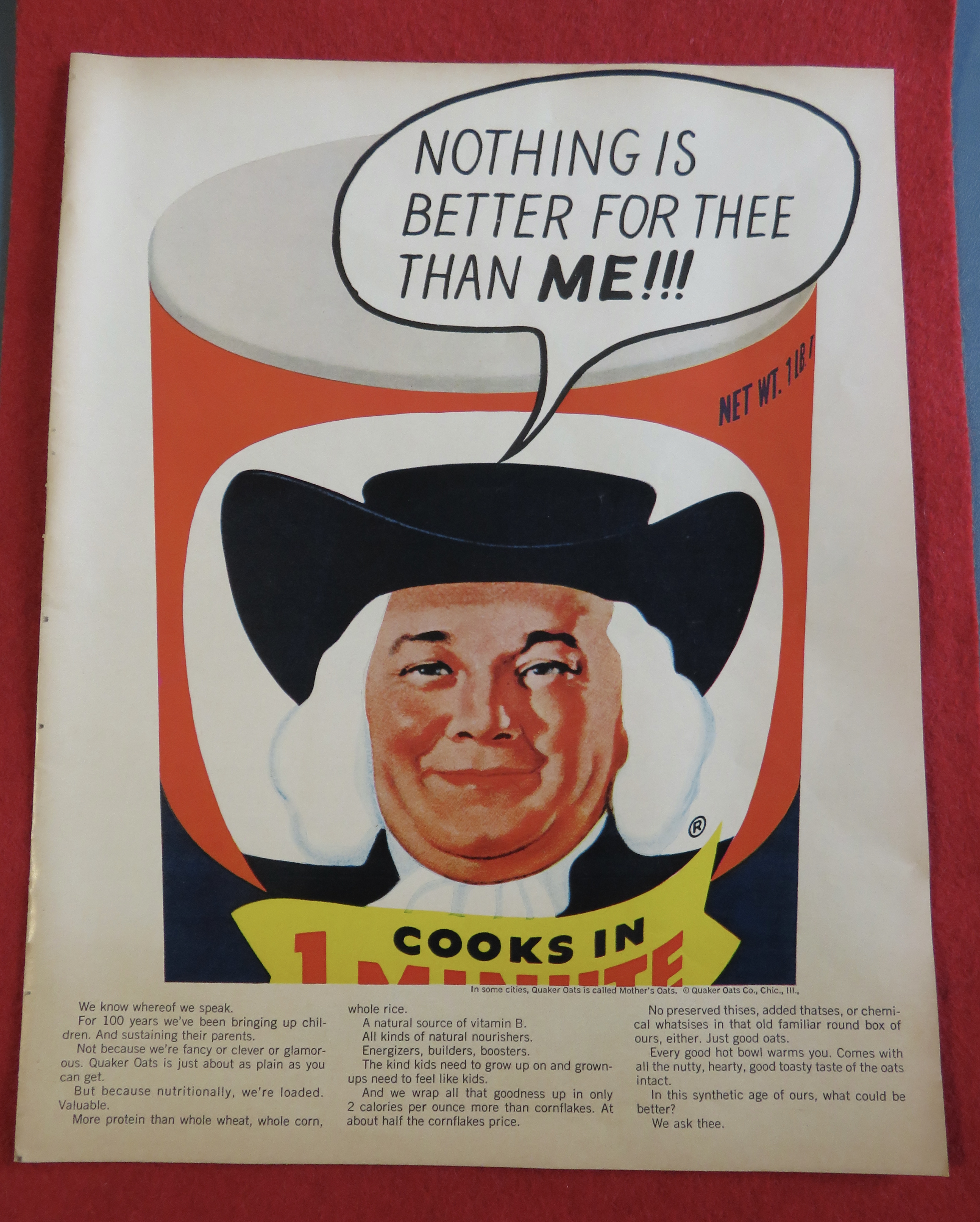 1964 Quaker Oats with the Quaker Oats Man