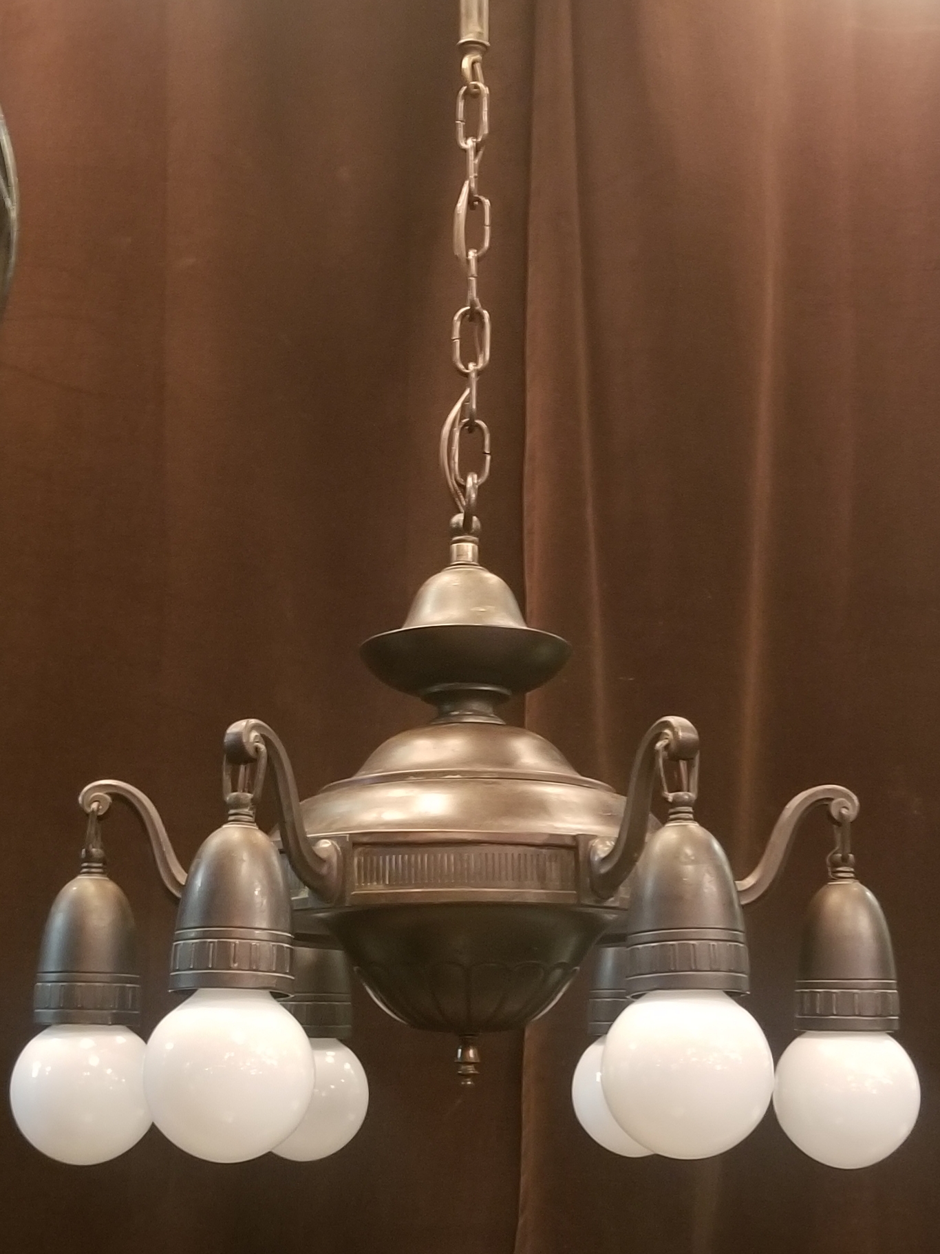 Vintage Superior Quality Bare Bulb Chandelier