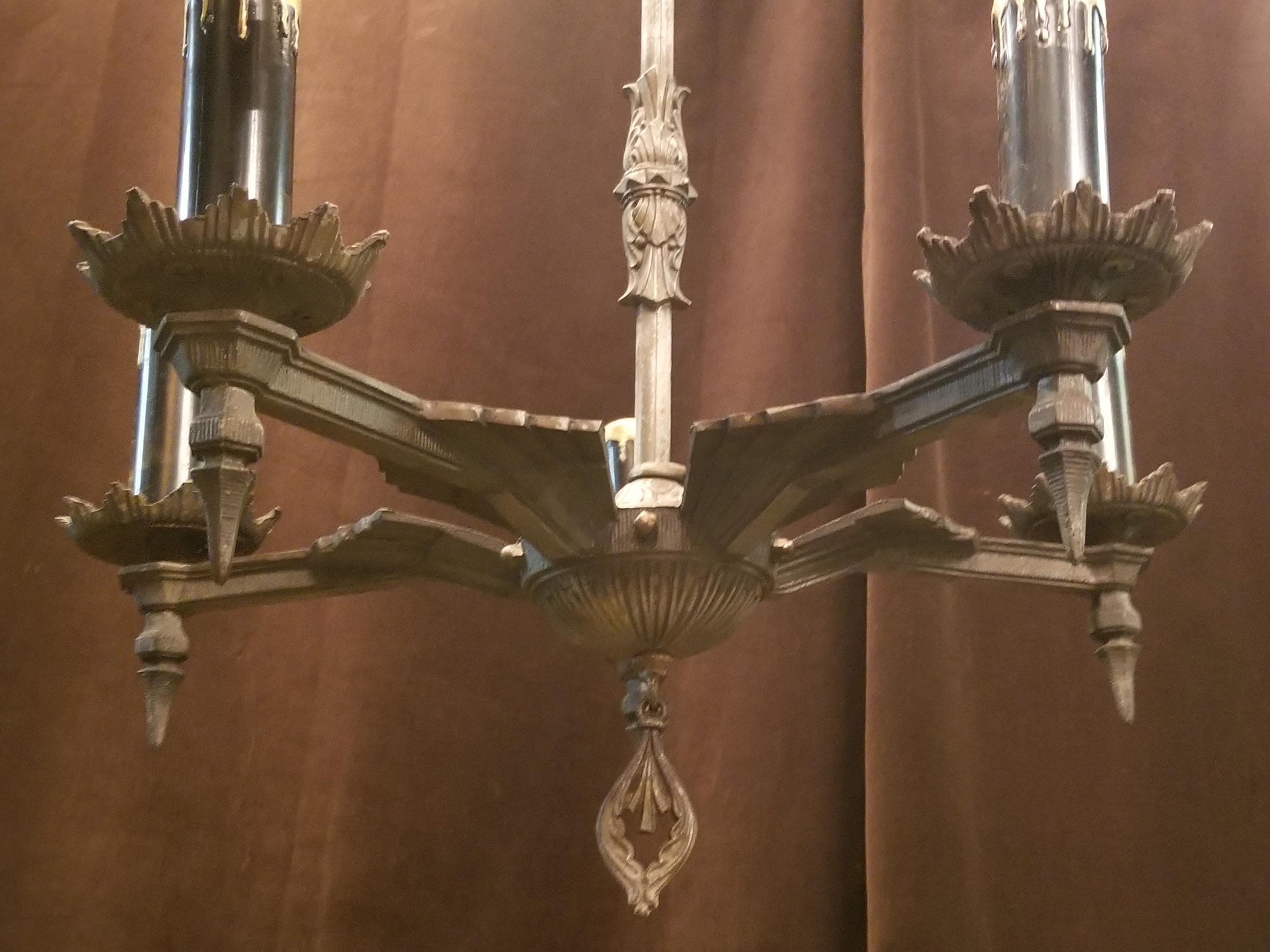 Vintage 5 Bulb Chandelier Of Fine Quality