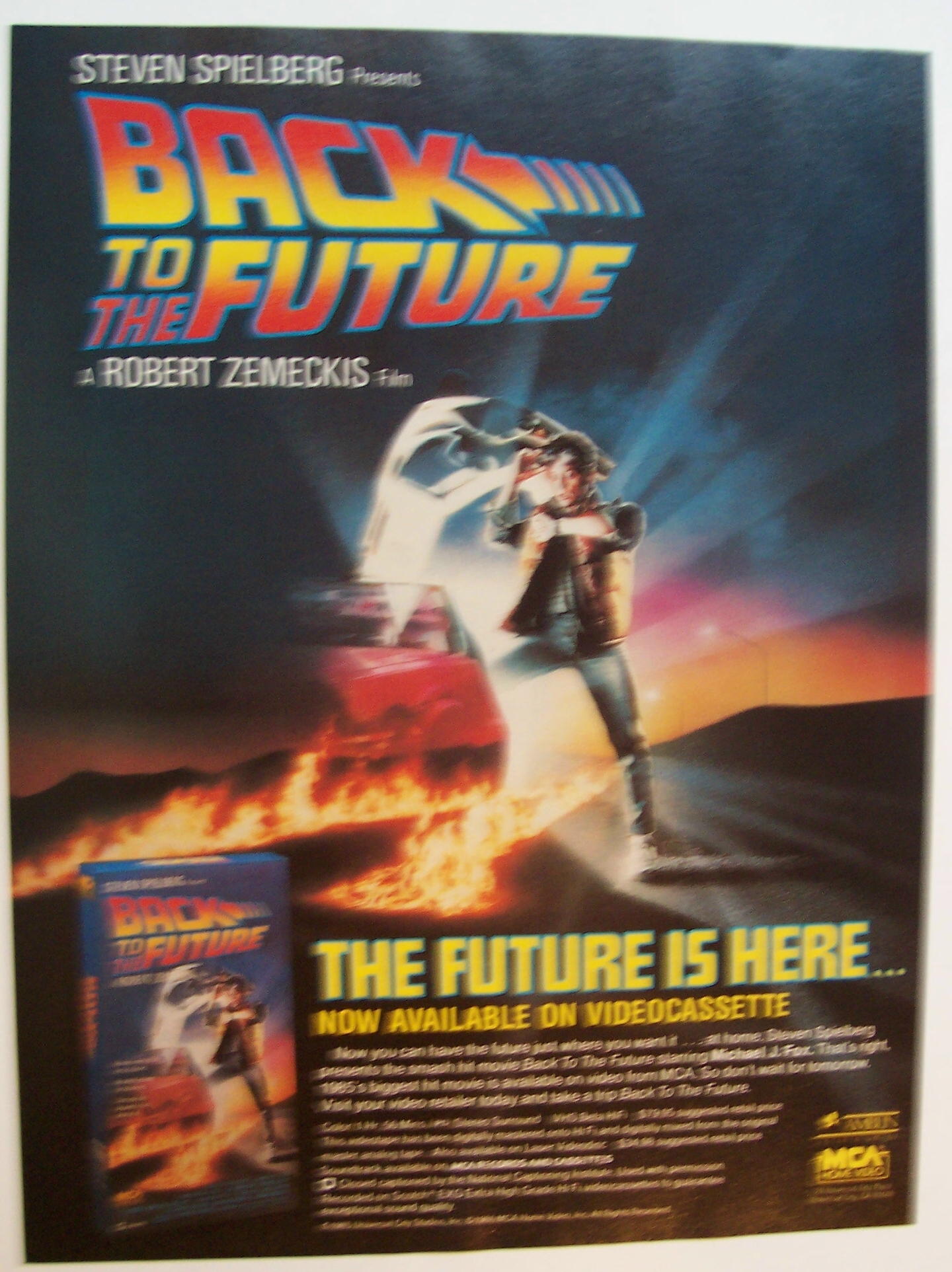 1986  Movie  Ad  for  Back To The Future