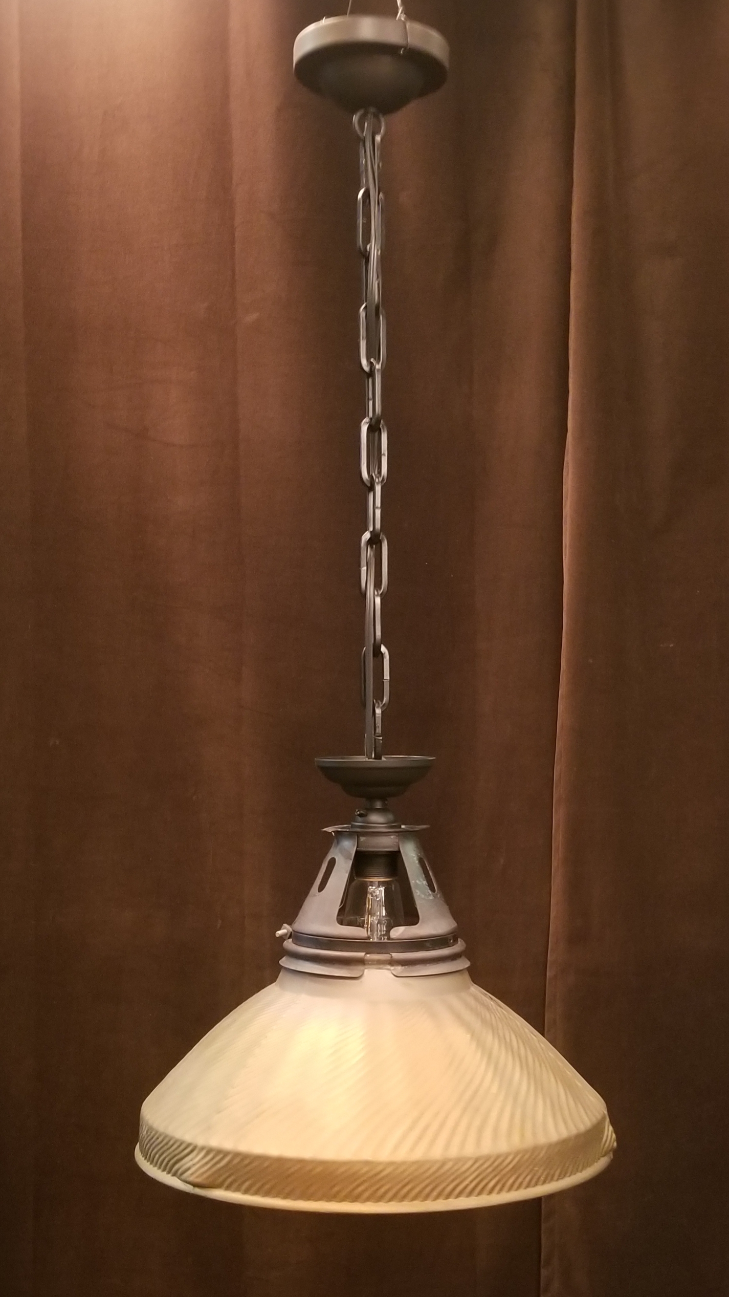 set of 4 mercury glass vinage pendant lights