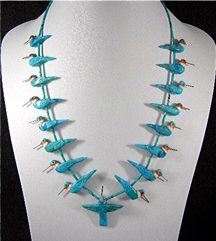 Fetish Birds Turquoise Coral Hand Carved Matt Mitchell