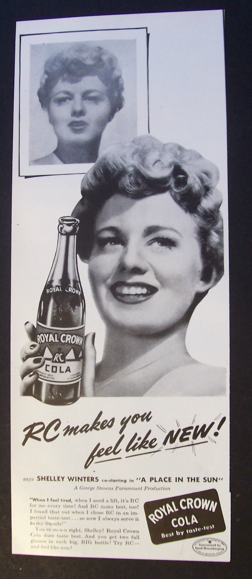 1951 Royal Crown Cola with Shelley Winters