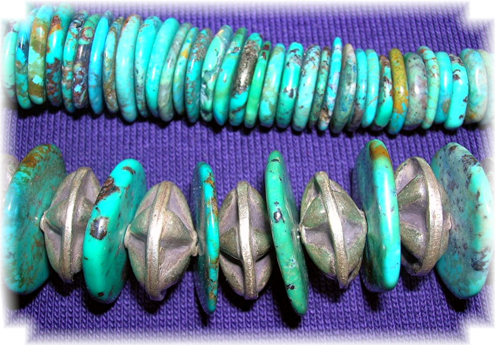Necklace Turquoise & Sterling Silver Beads