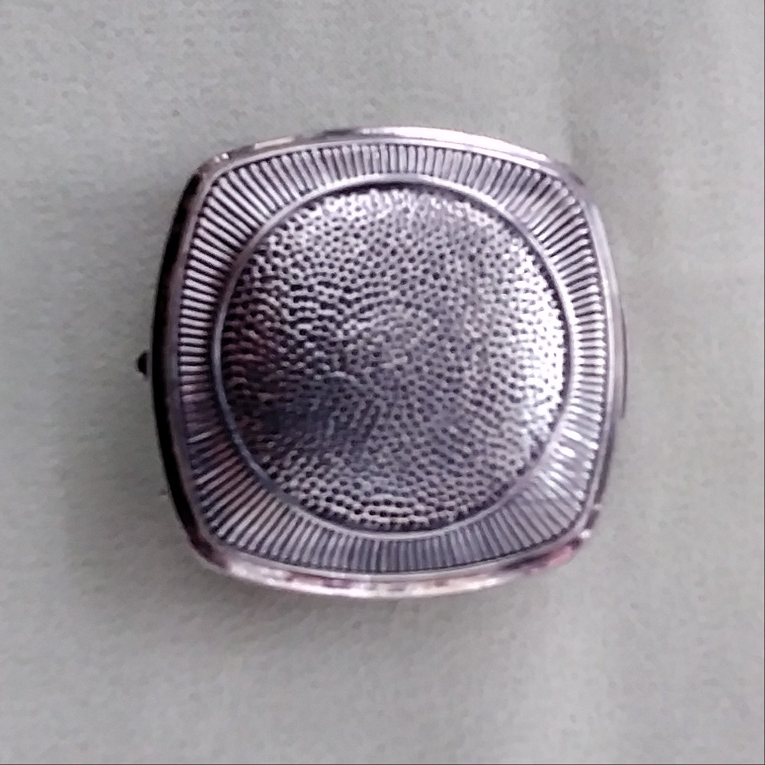 Silver Plated Ladies Compact Fairies  Art Nouveau