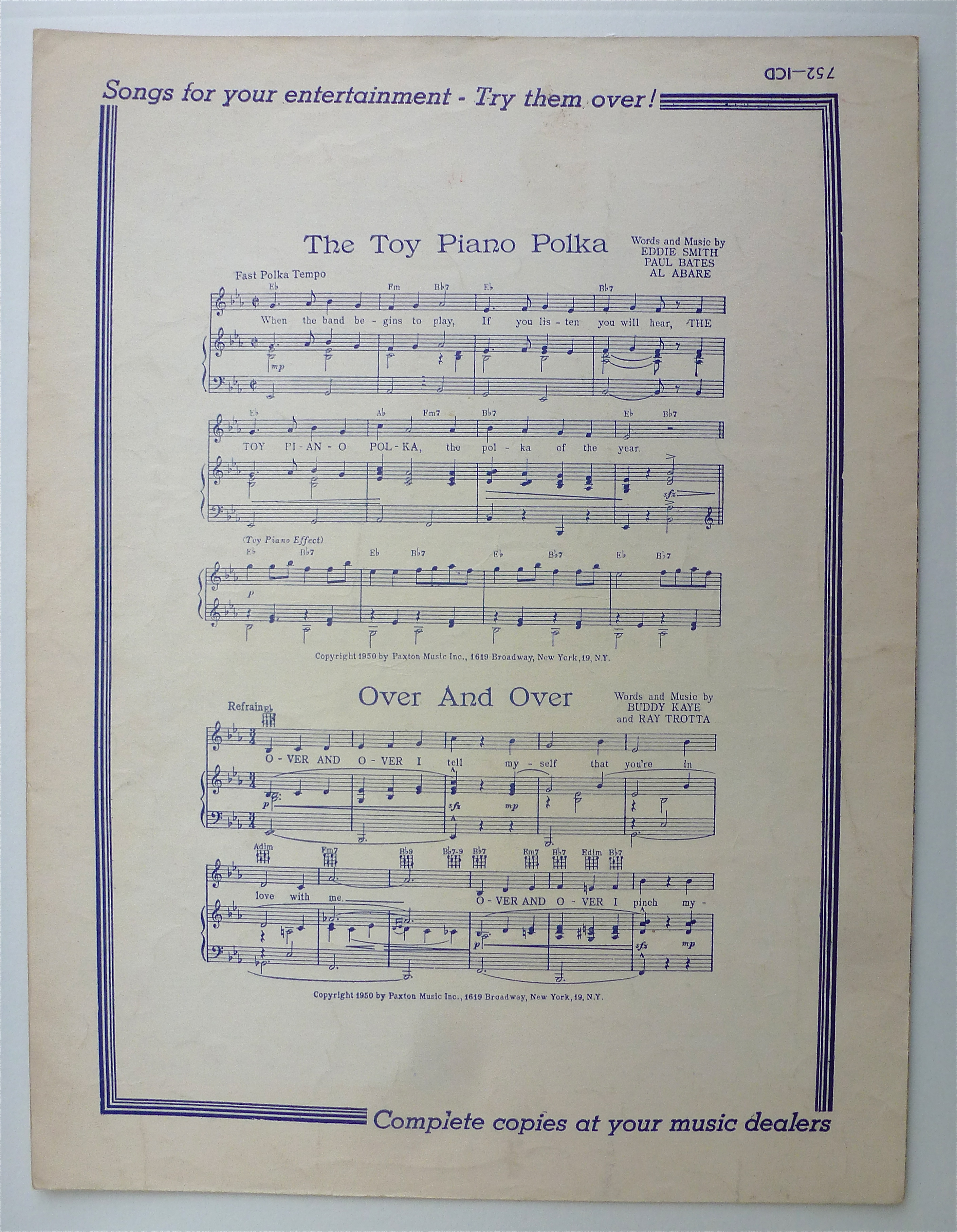 Sheet Music For 1950 Count Every Star