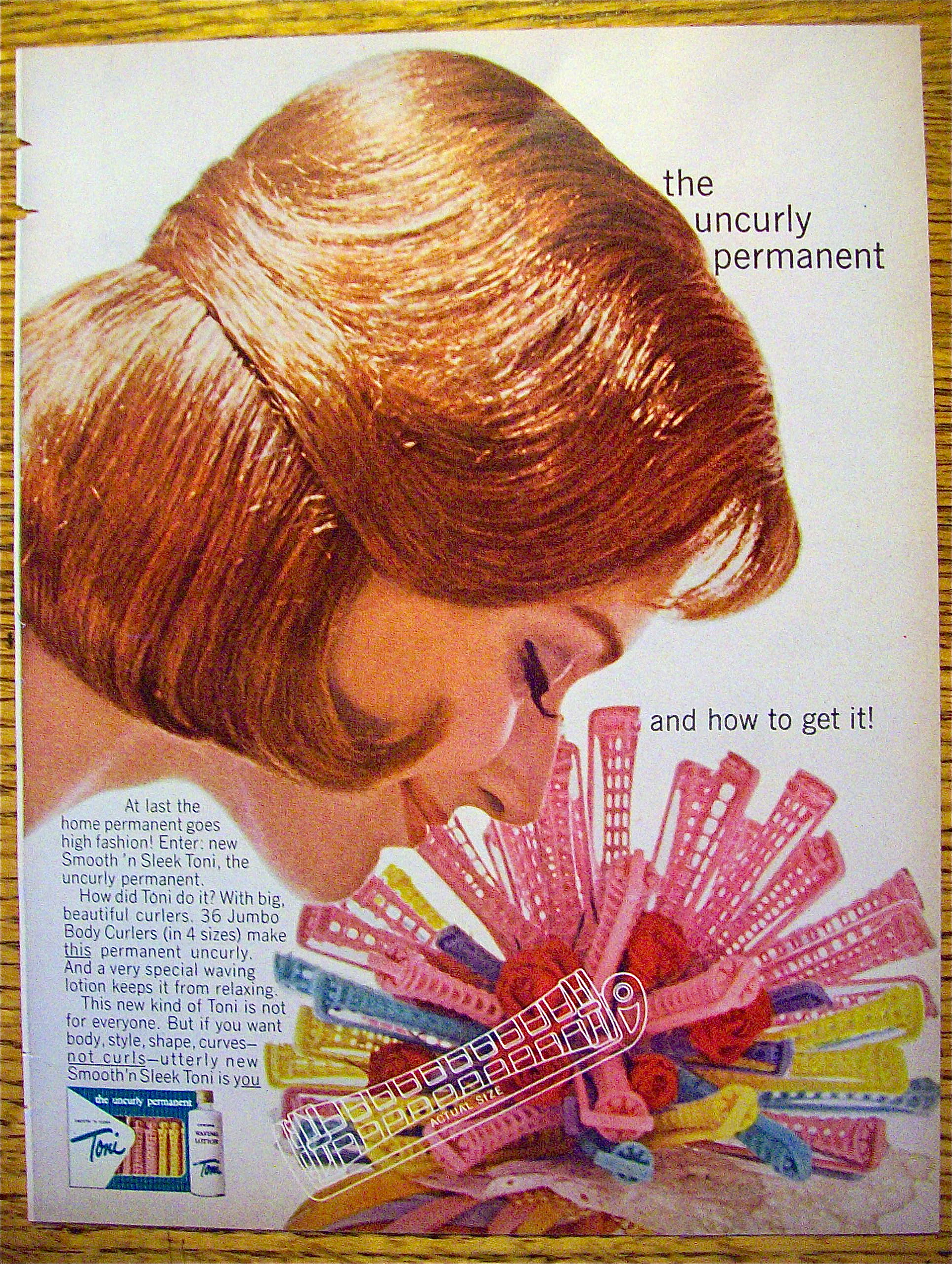 1963 Toni Home Permanent w/ Woman Smelling Rollers