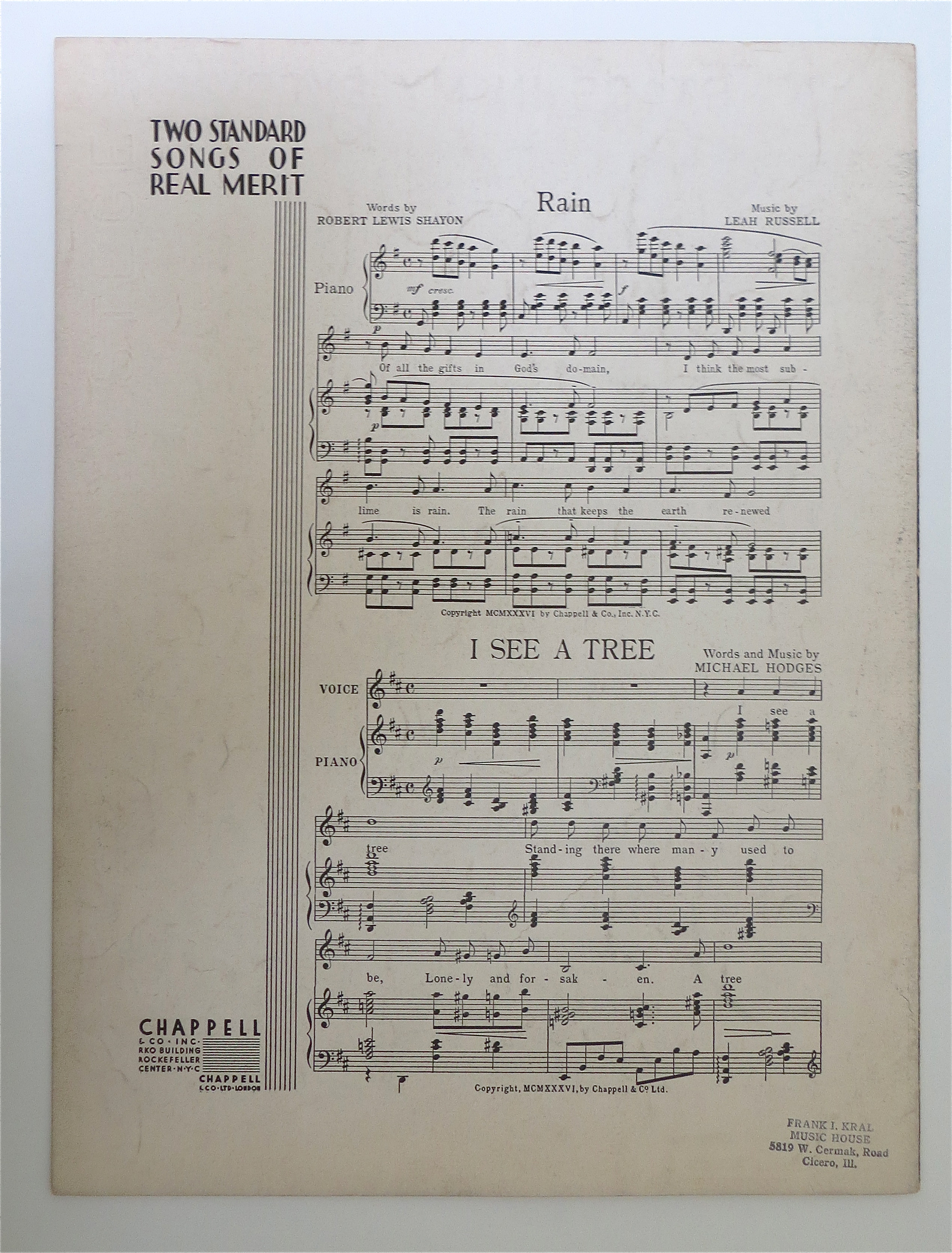 Sheet Music For 1936 Stars In My Eyes