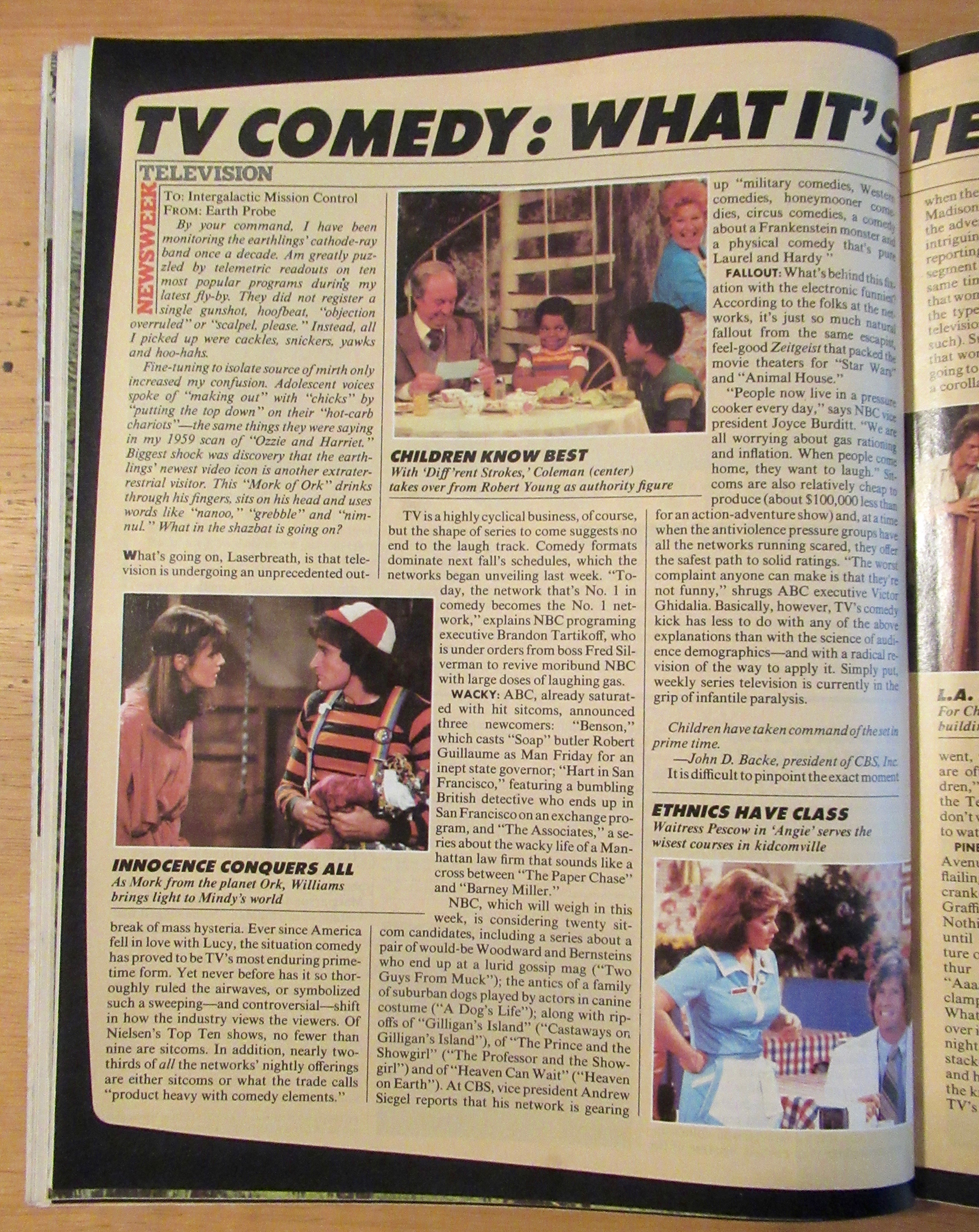 Newsweek Magazine-May 7, 1979-Television Comedy