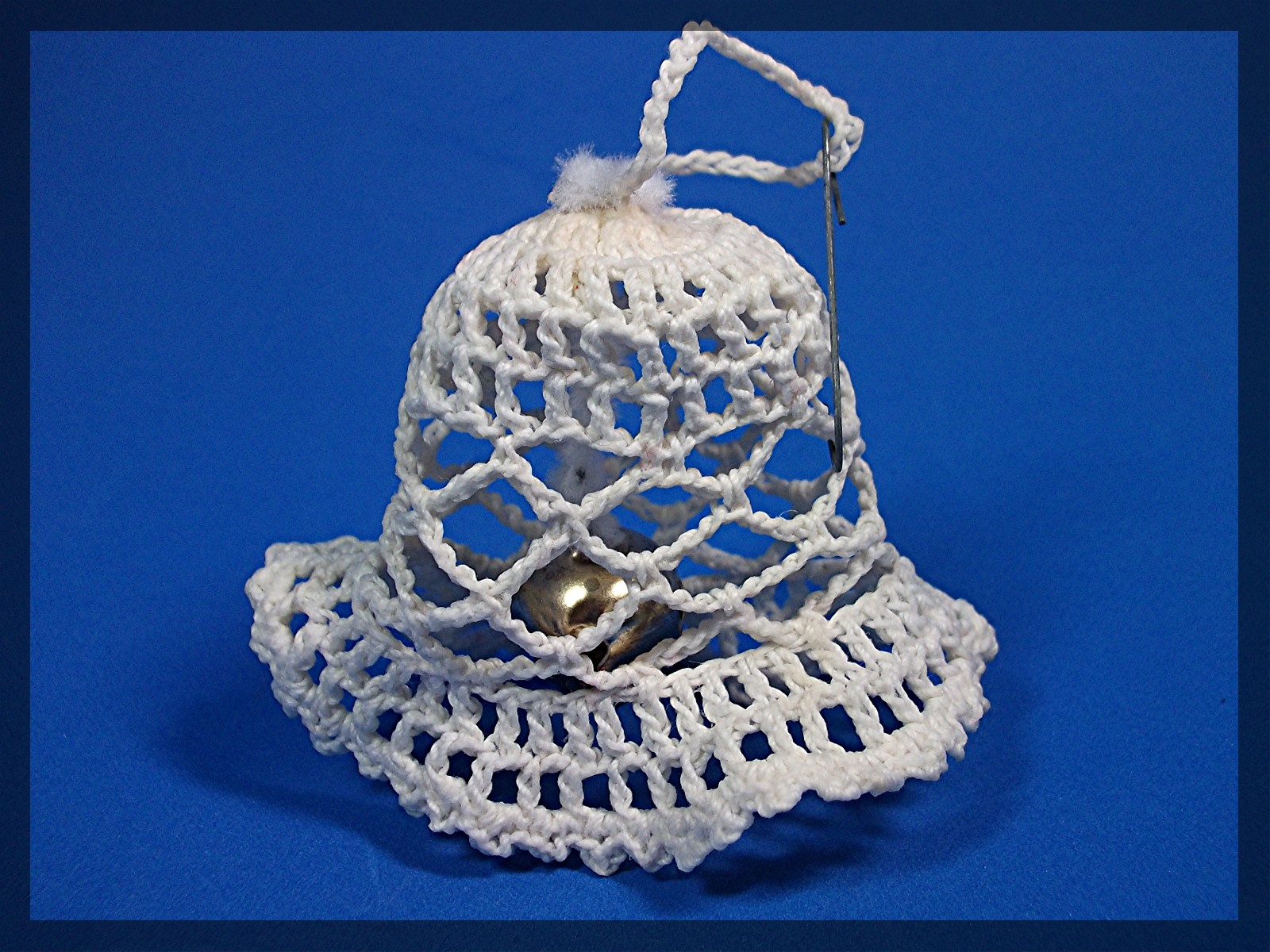 Christmas Tree Ornament, hand Crocheted bell