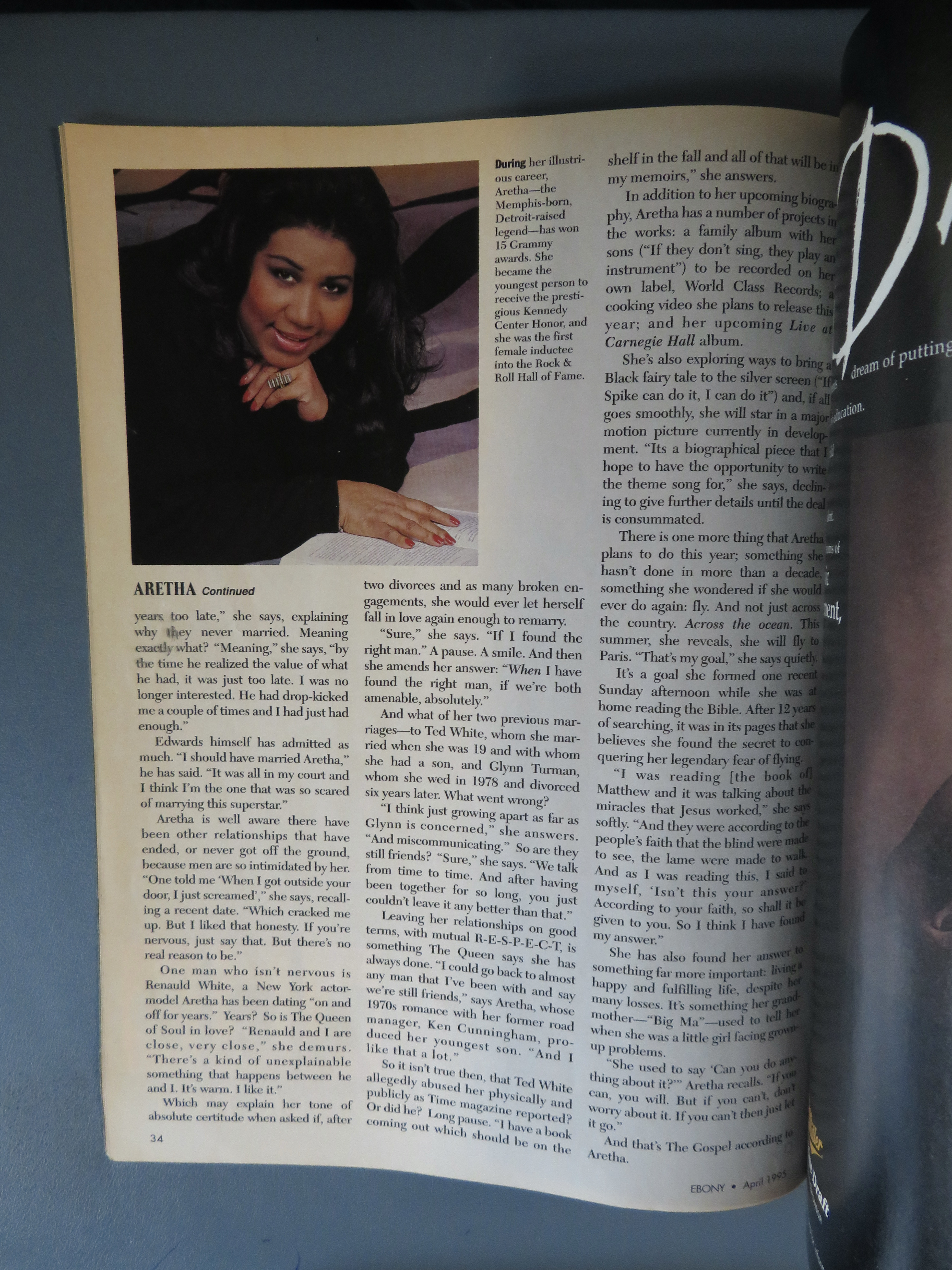 Ebony Magazine-April 1995-Aretha Franklin