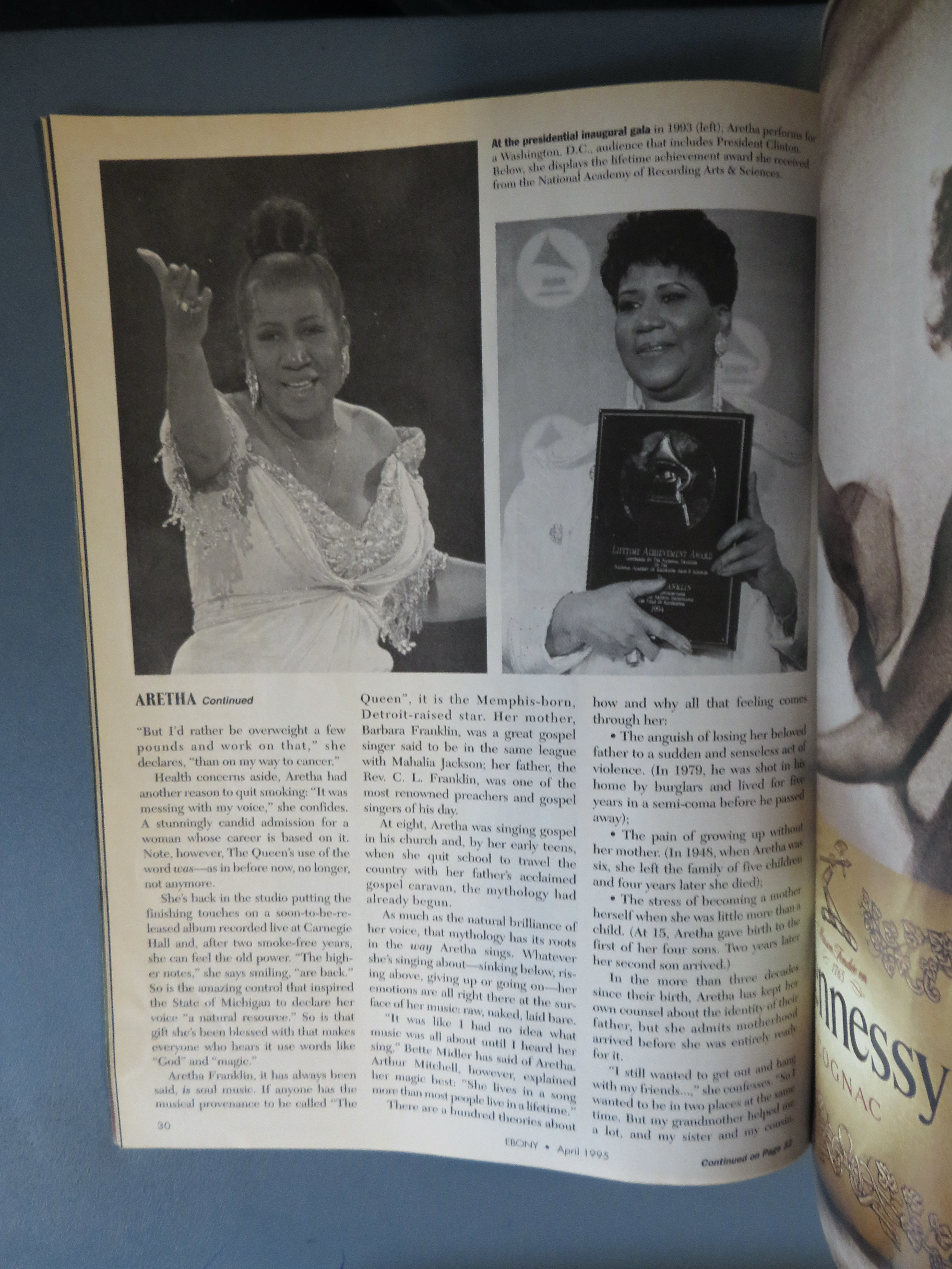 Ebony Magazine-April 1995-Aretha Franklin