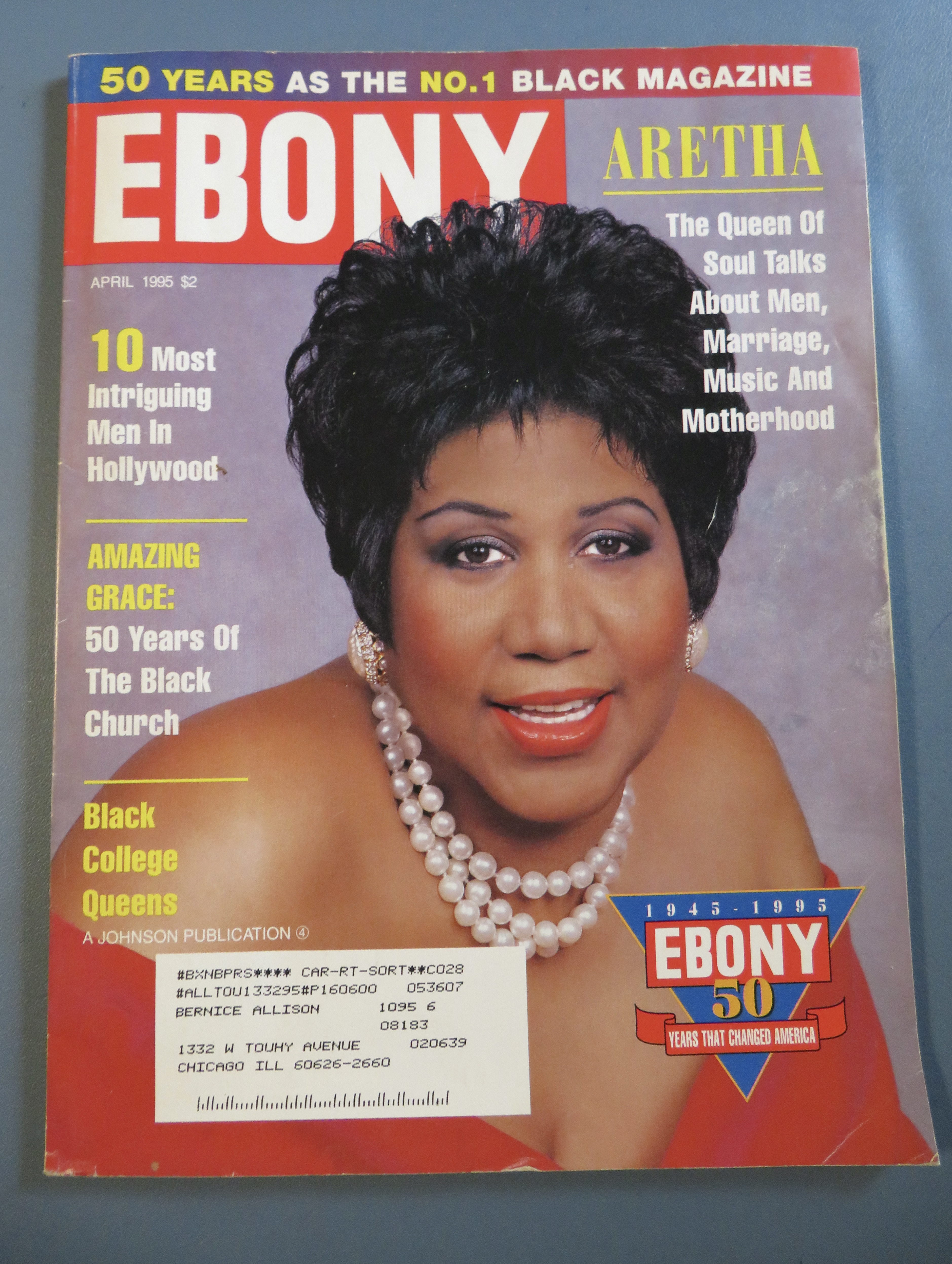 Ebony Magazine-April 1995-Aretha Franklin