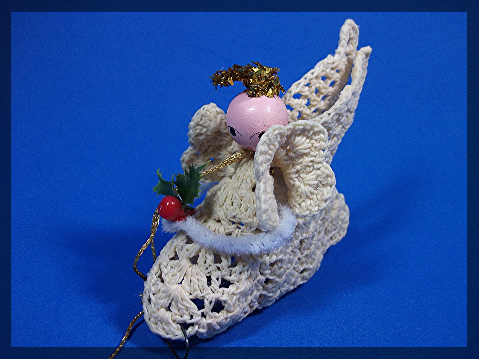 Christmas Tree Ornament hand Crocheted Angel
