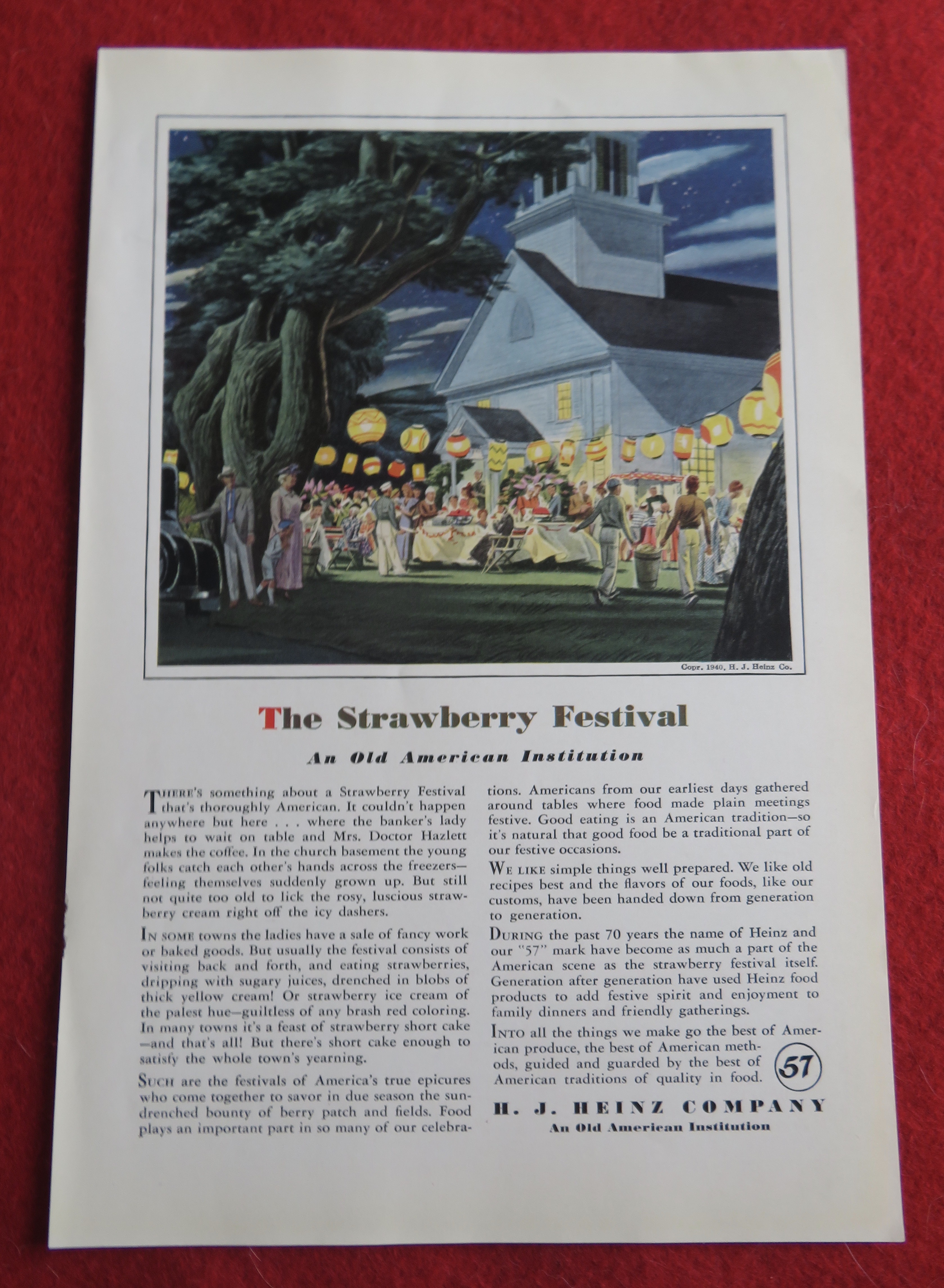 1940 H. J. Heinz Company with The Strawberry Festival