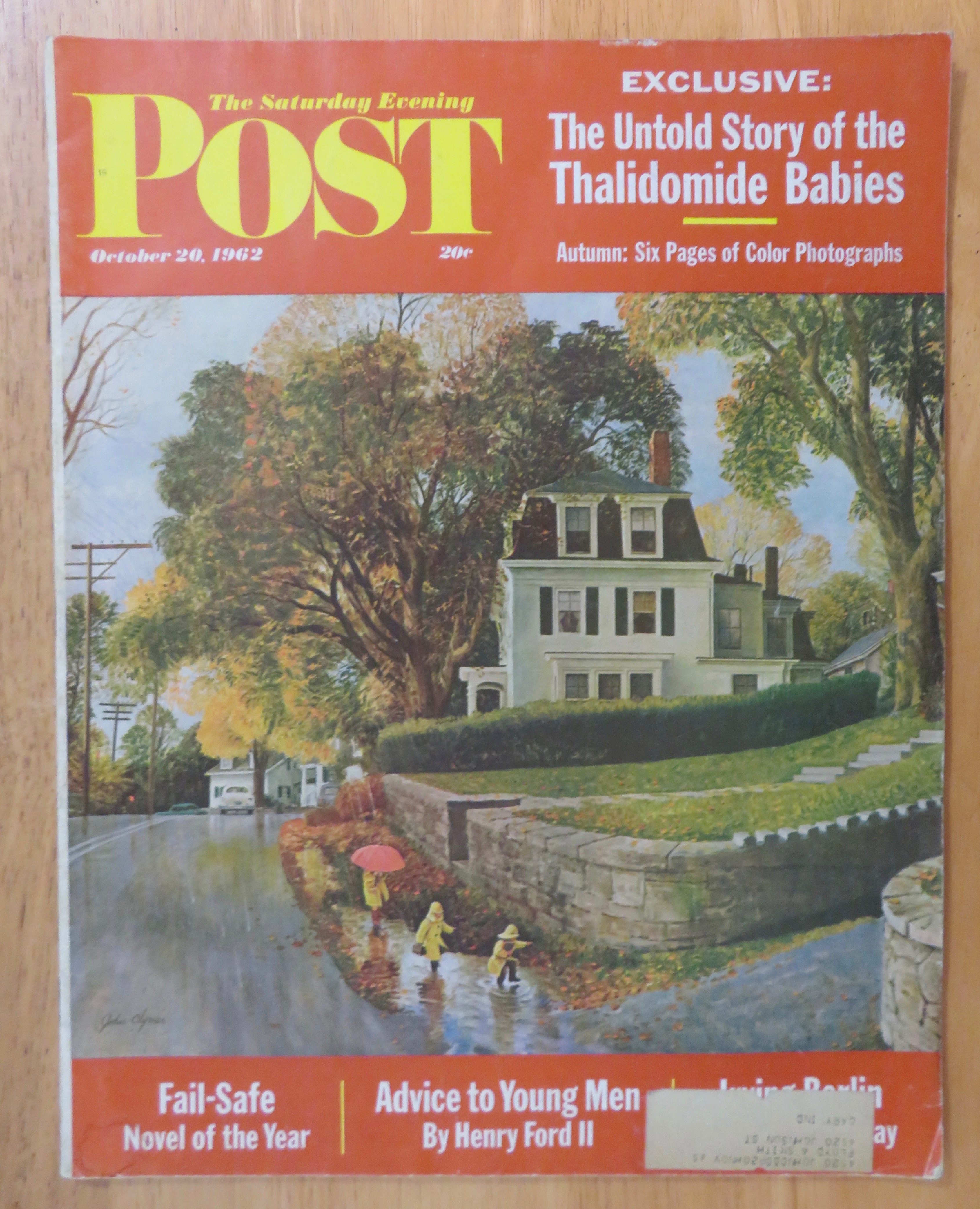 Saturday Evening Post Magazine October 20, 1962