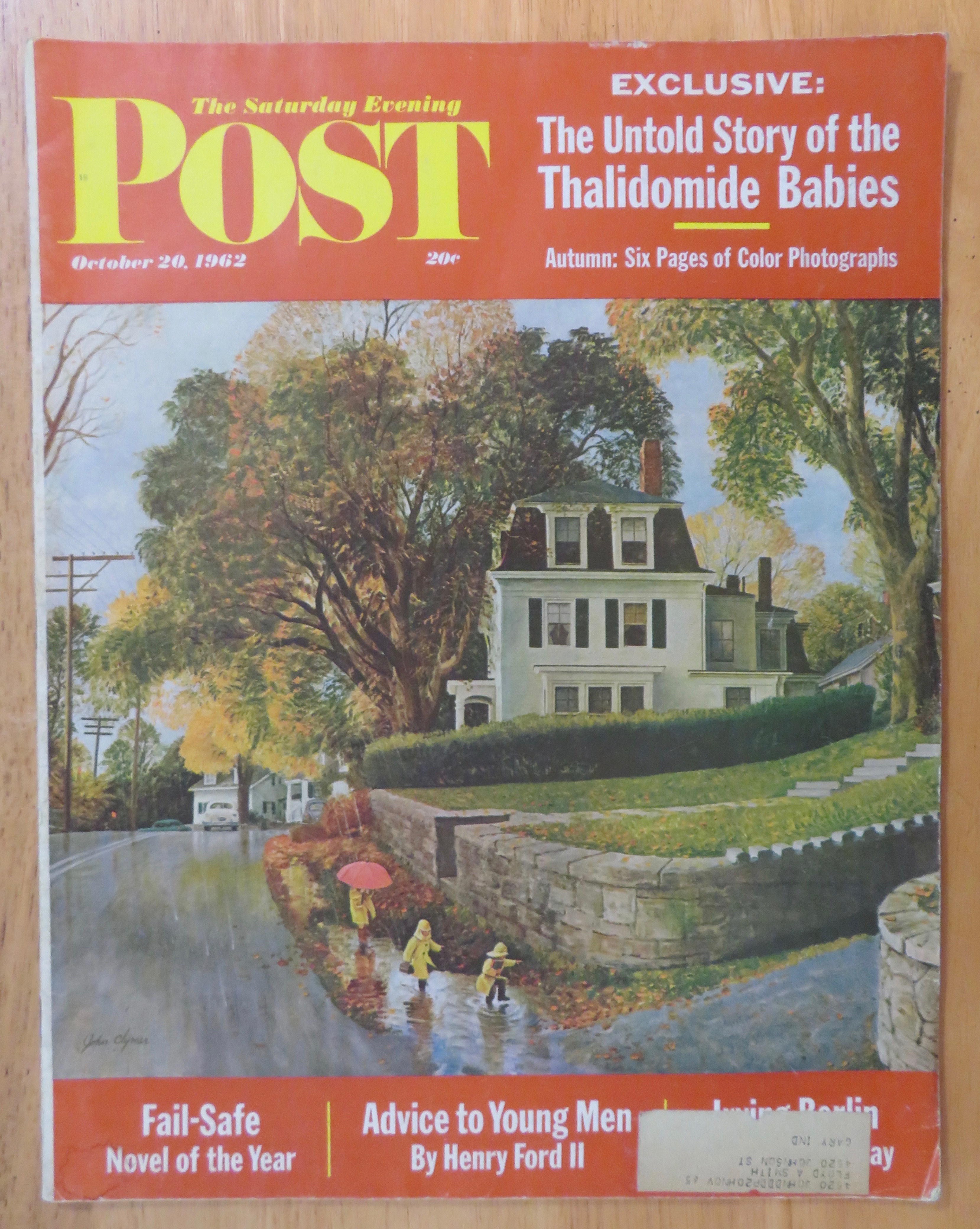 Saturday Evening Post Magazine October 20, 1962