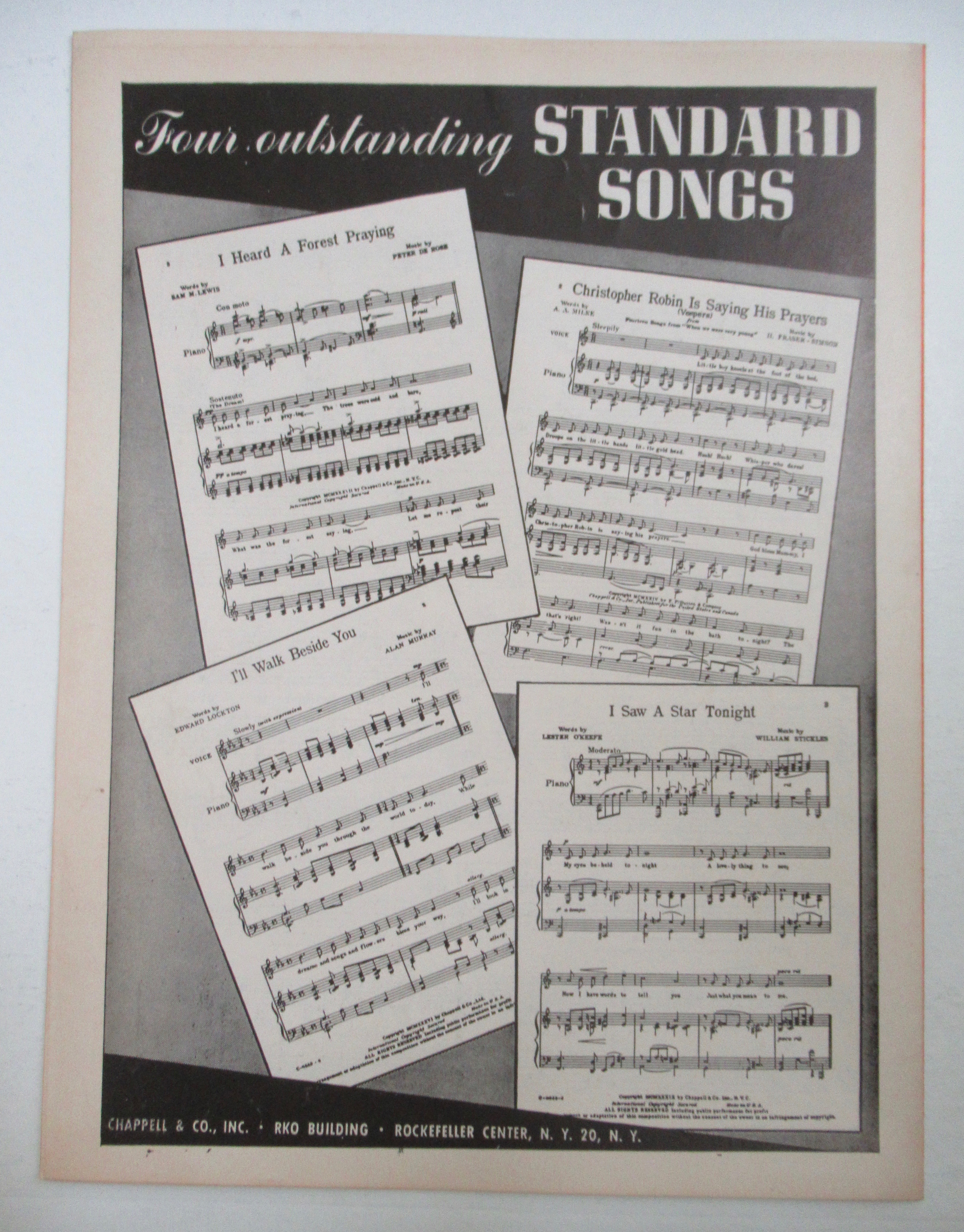 1938 Love Walked In Sheet Music (Hilltoppers Cover)