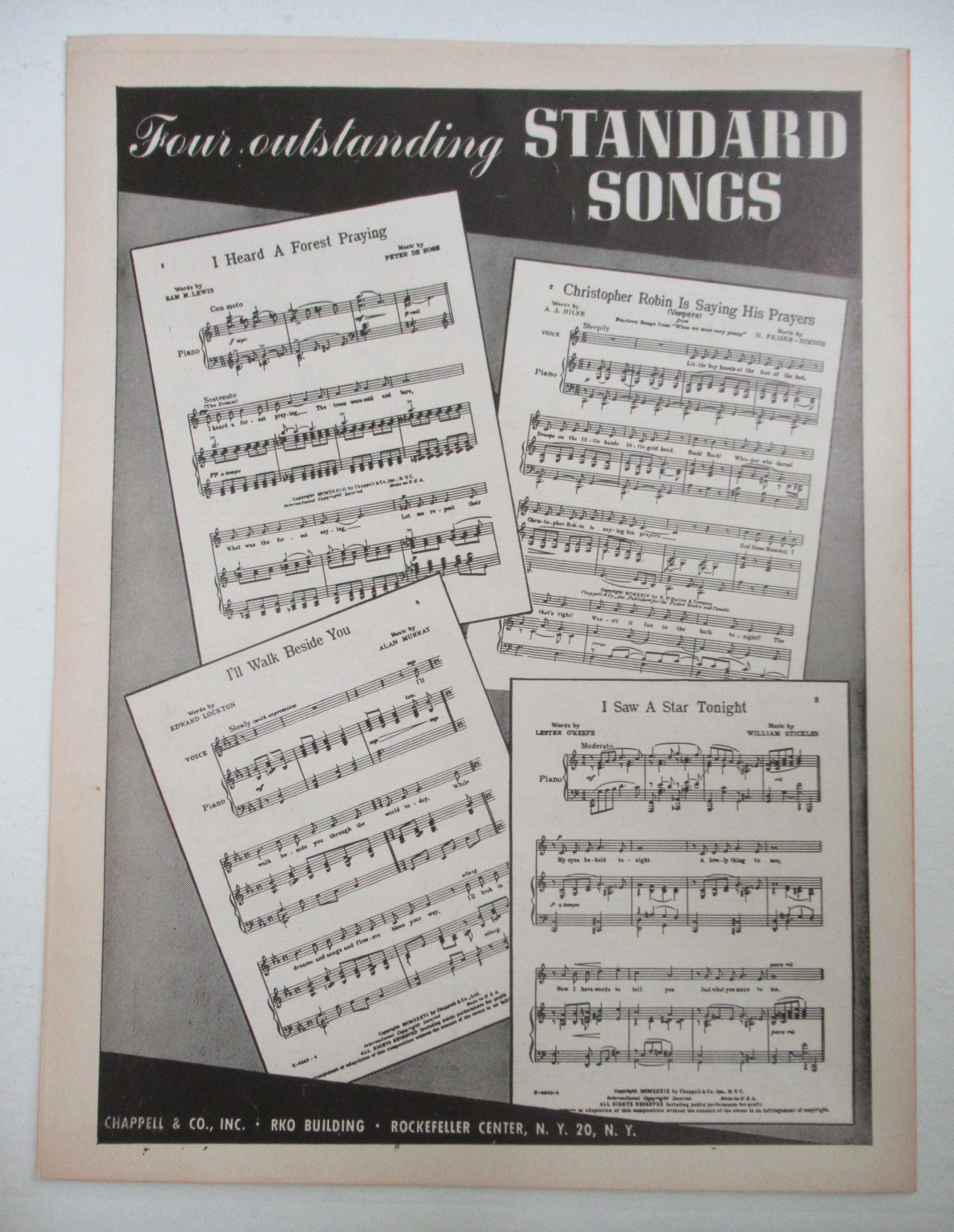 1938 Love Walked In Sheet Music (Hilltoppers Cover)