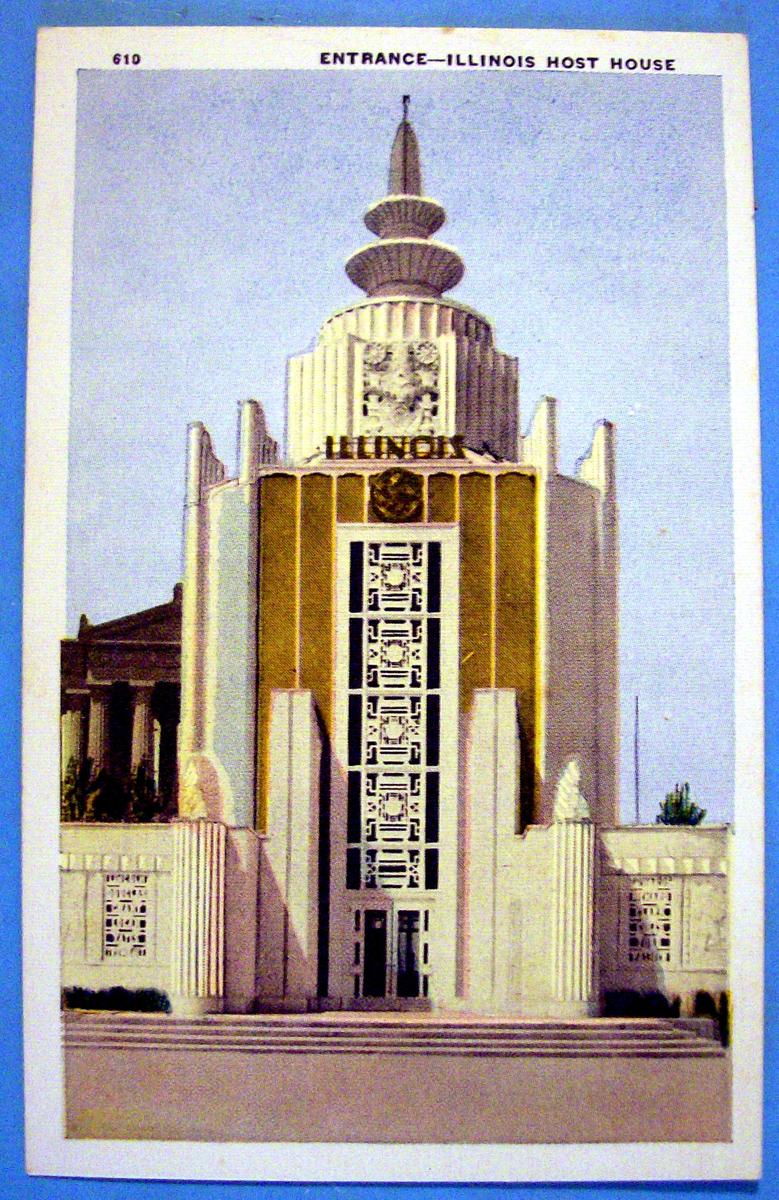 Illinois Host House Postcard (1933 Century Of Progress)