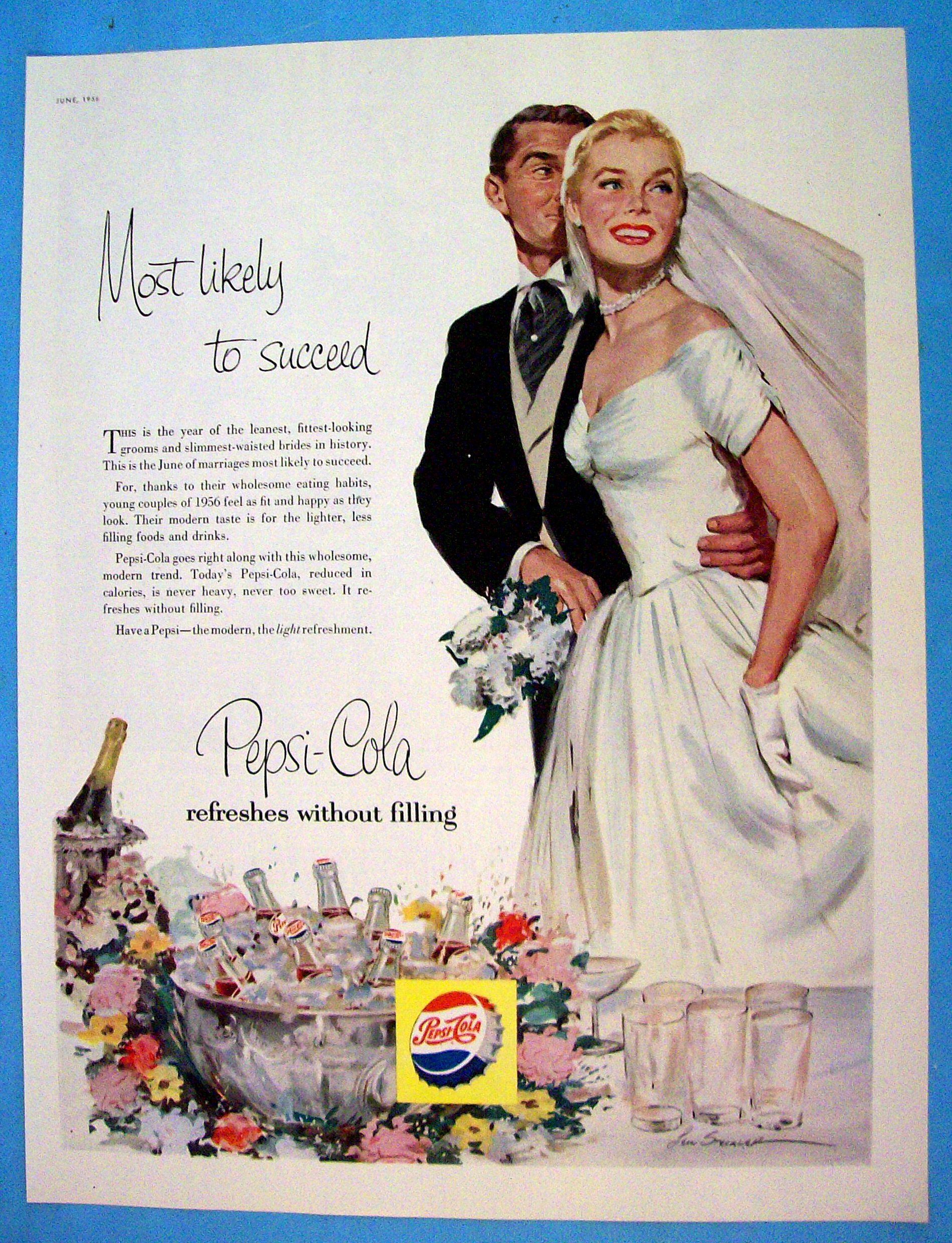 1956 Pepsi Cola (Pepsi) w/Bride & Groom Standing