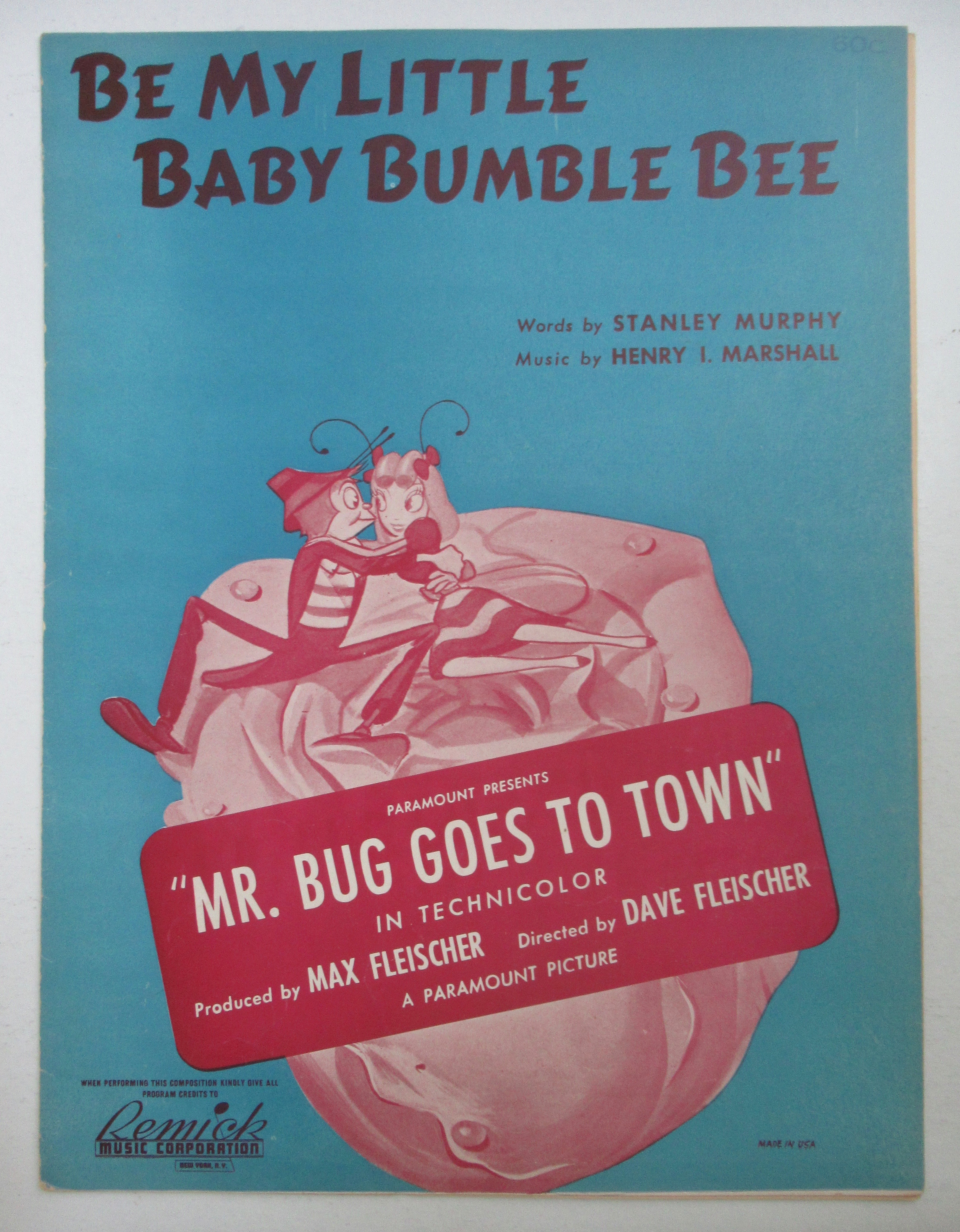 1941 Be My Little Baby Bumble Bee Sheet Music