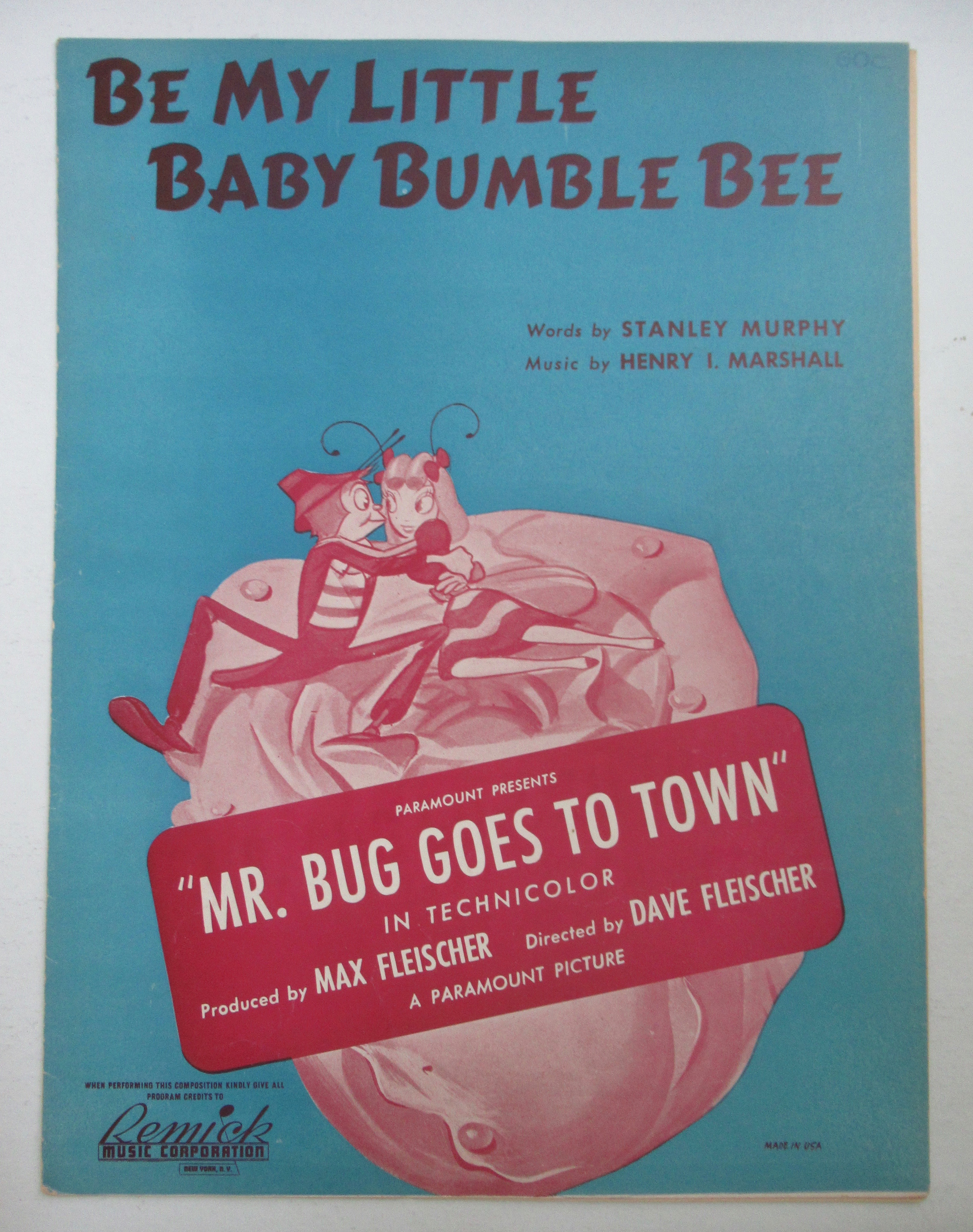 1941 Be My Little Baby Bumble Bee Sheet Music
