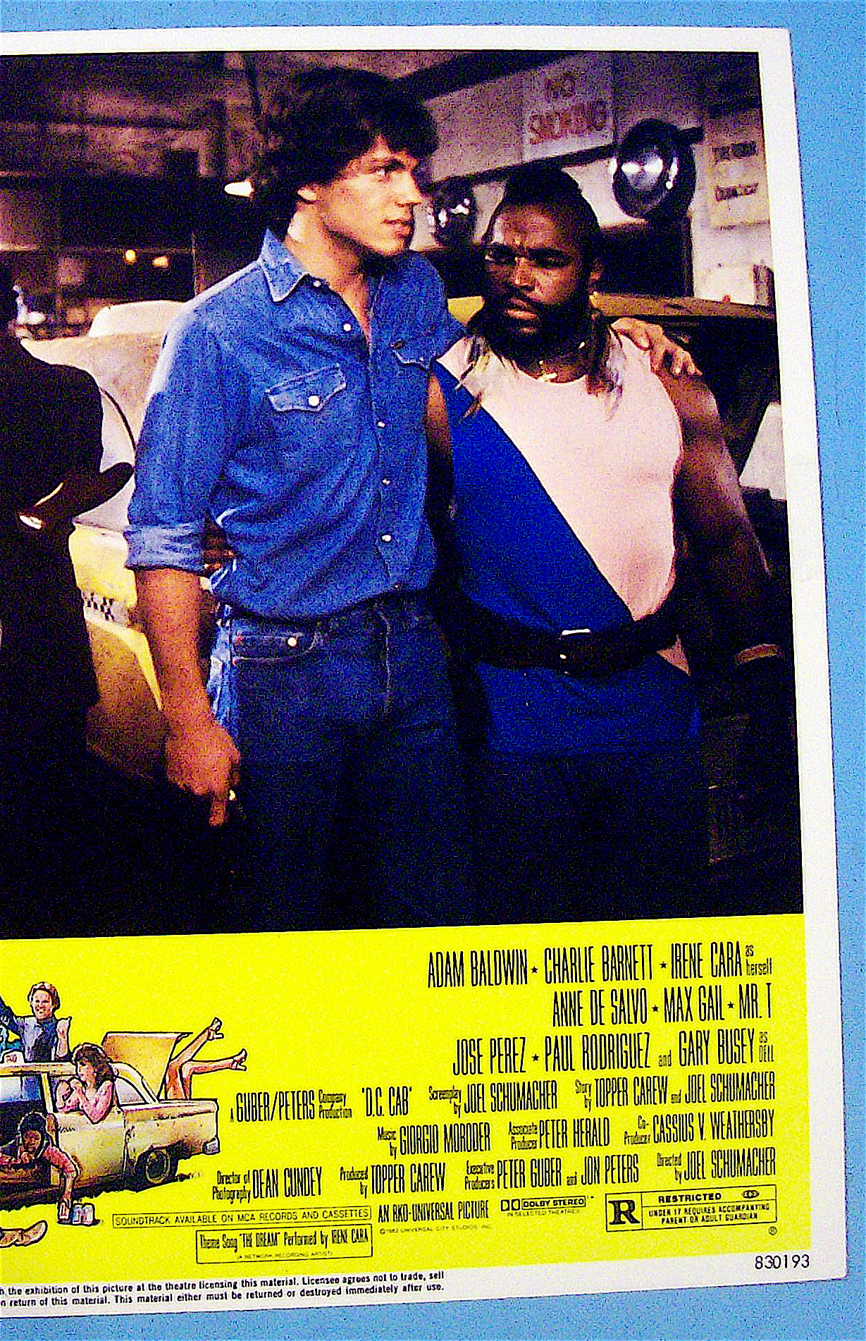 D.C. Cab Lobby Card 1983 Mr. T
