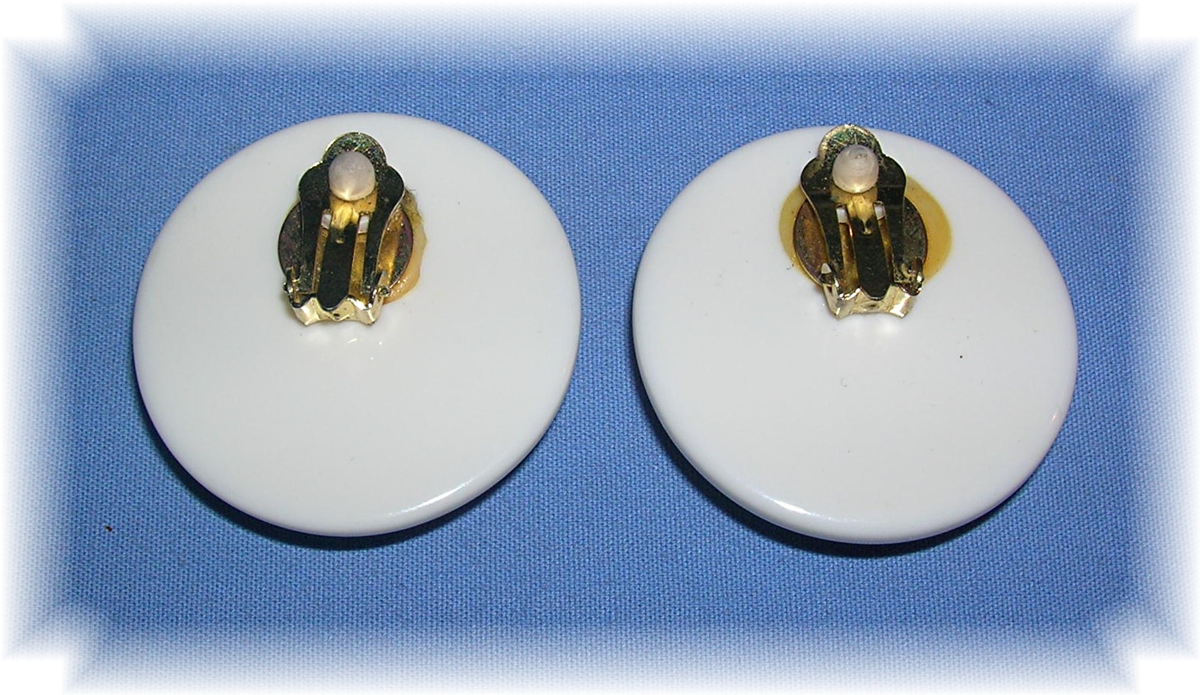 Purple Rhinestone, Lucite Clip Earrings.....