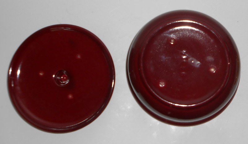 VINTAGE Bauer Pottery Monterey Moderne Burgundy Casserole w/Rack