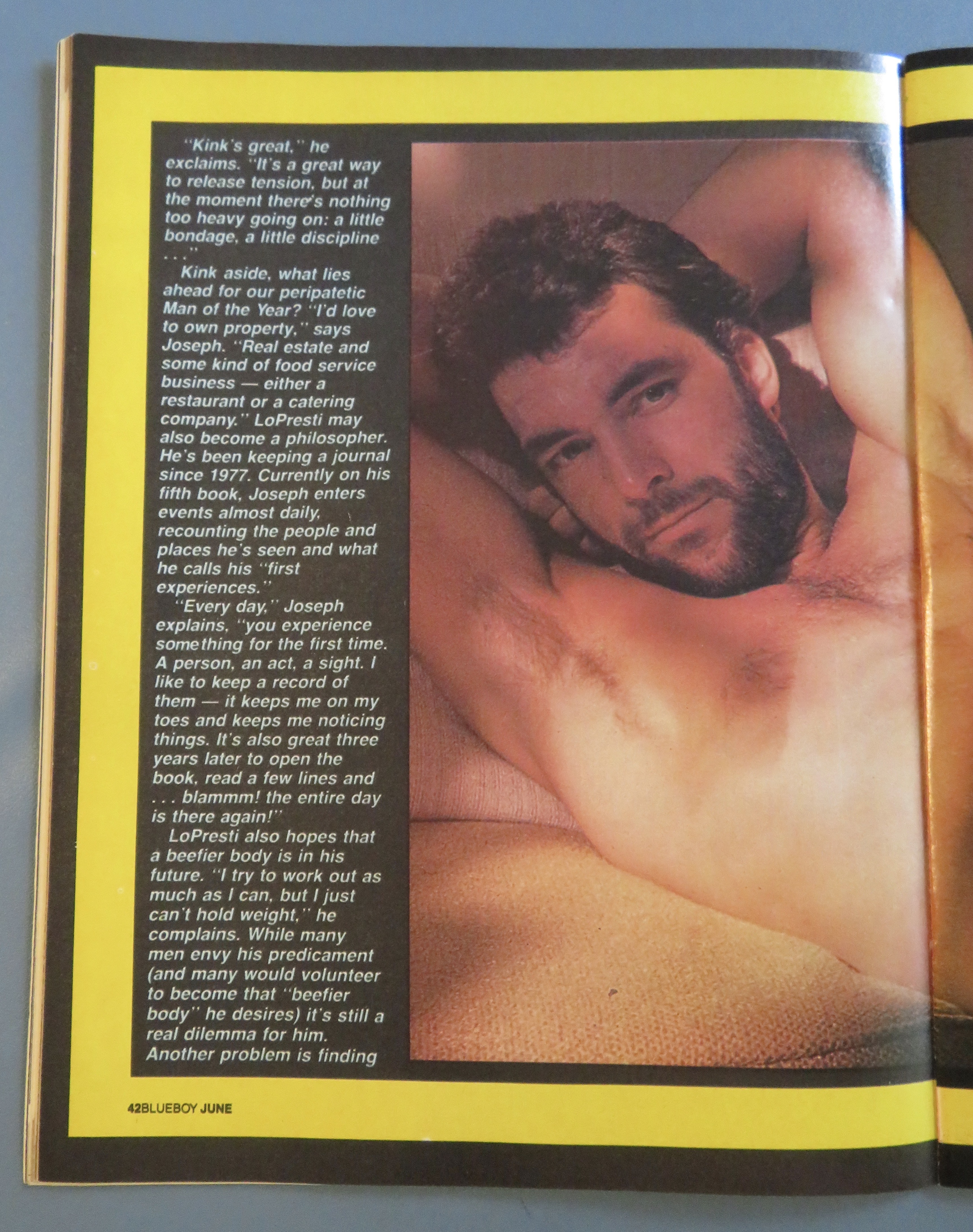 Blueboy Magazine June 1981 Joseph LoPresti