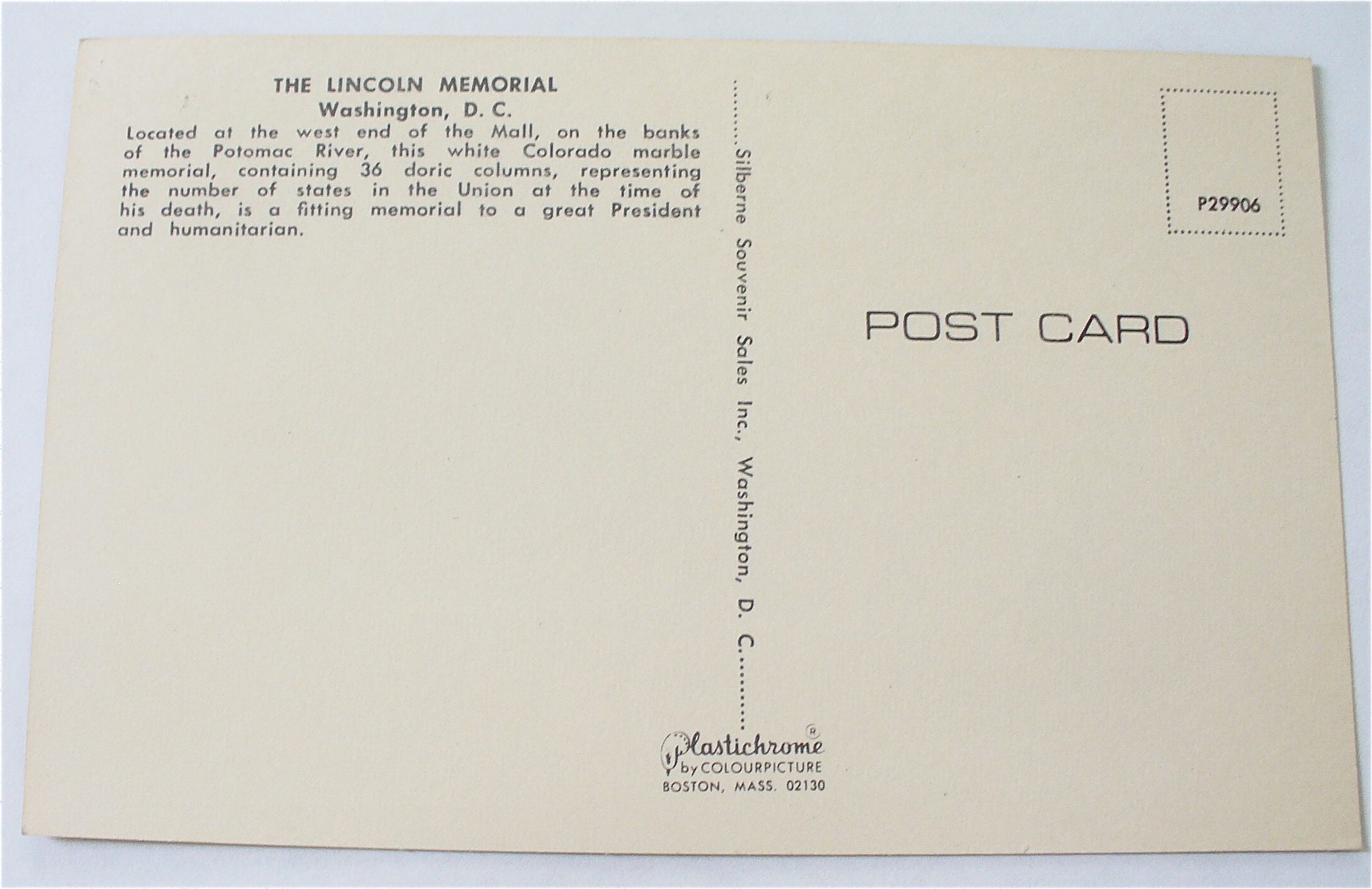 The Lincoln Memorial Postcard