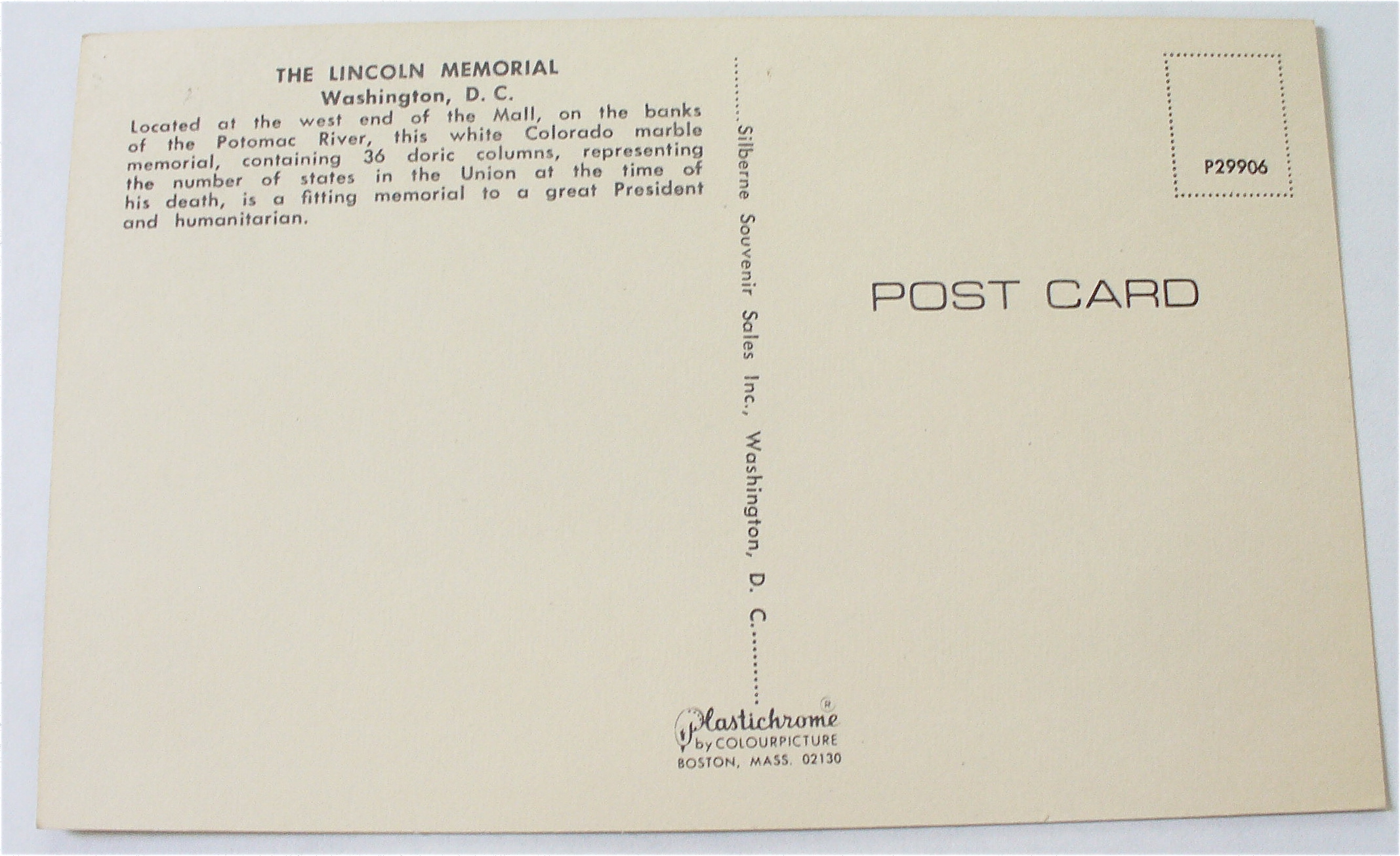 The Lincoln Memorial Postcard