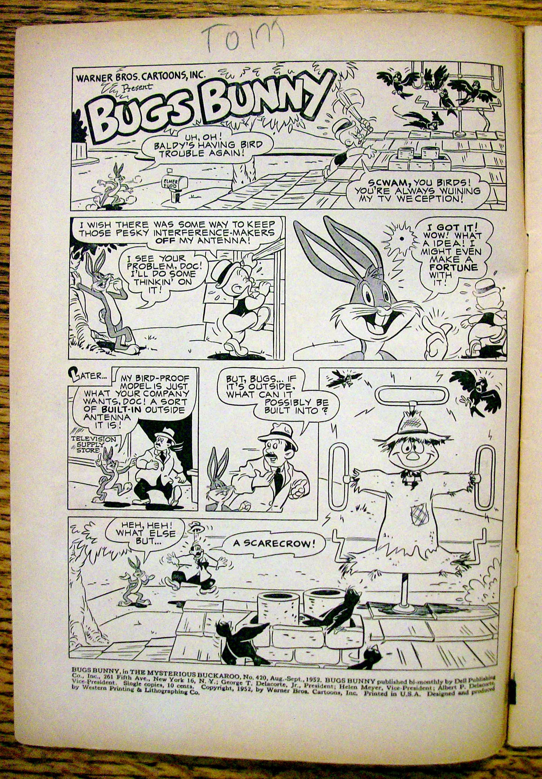 Bugs Bunny Comic #420 - August-September 1952