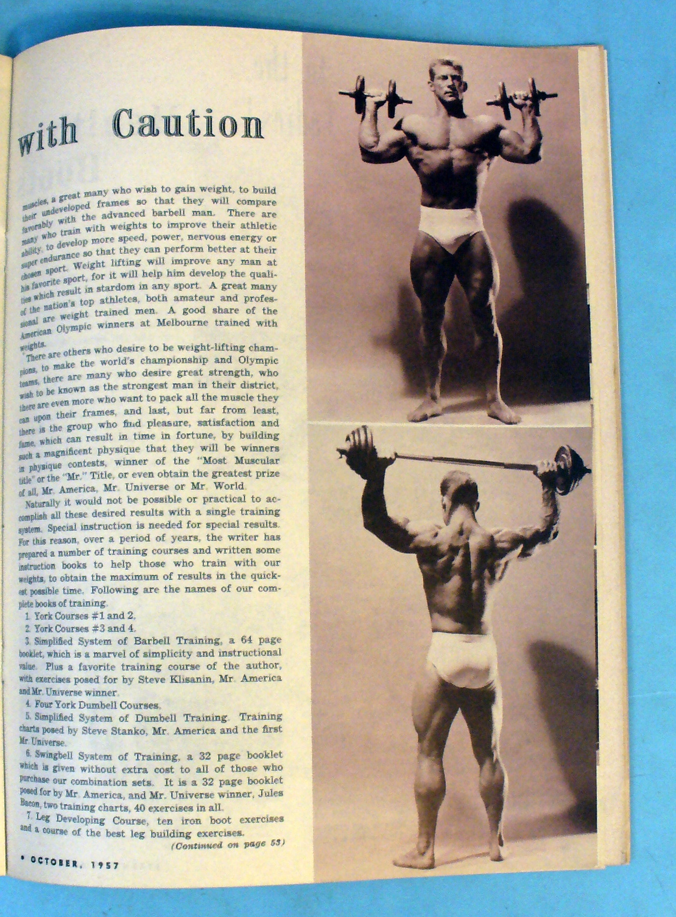 Strength & Health Magazine October 1957 Ron & Karen