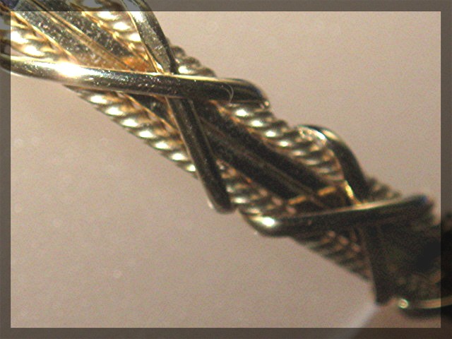Bracelet Gold Fill Wire HandMade Criss Cross Hook clasp