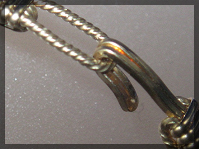 Bracelet Gold Fill Wire HandMade Criss Cross Hook clasp