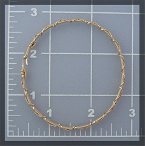 Bracelet Gold Fill Wire HandMade Criss Cross Hook clasp