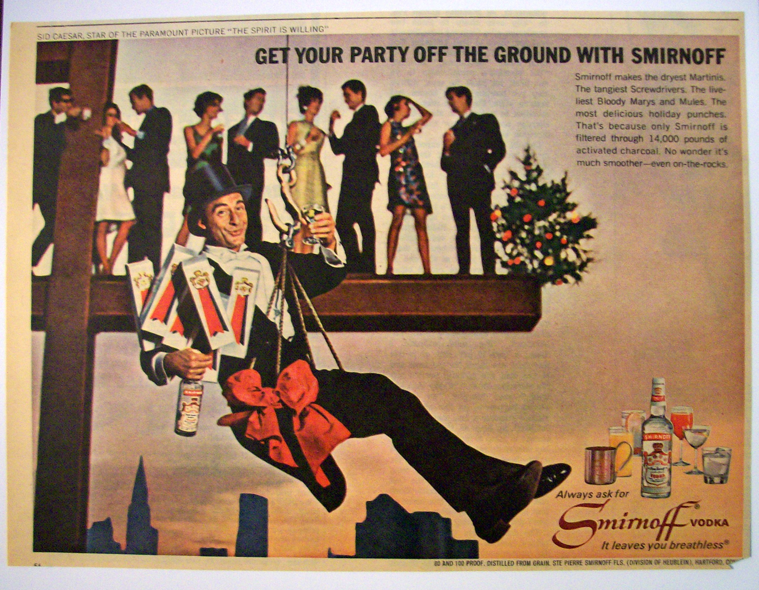 1966 Smirnoff Vodka with Paramount Picture's Sid Caesar