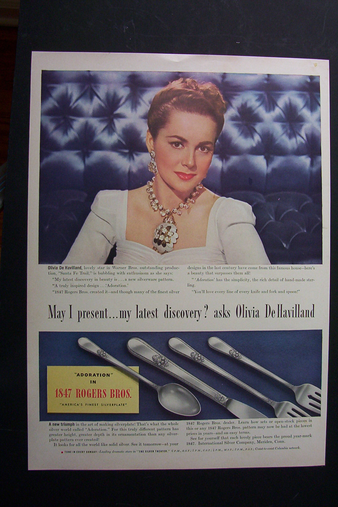 1940 1847 Rogers Bros Silverware w/Olivia DeHavilland