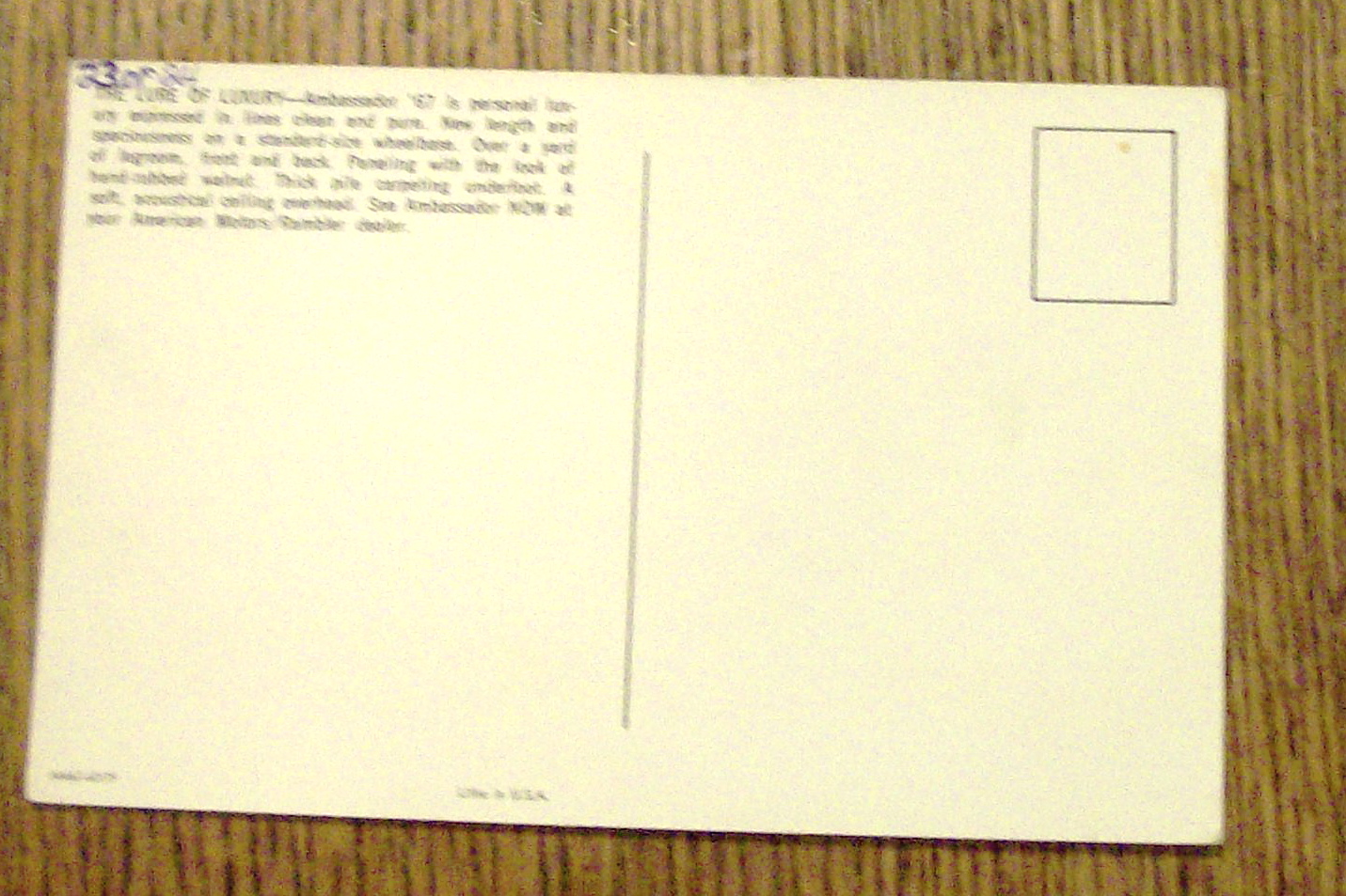 1967 Ambassador Automobile Postcard