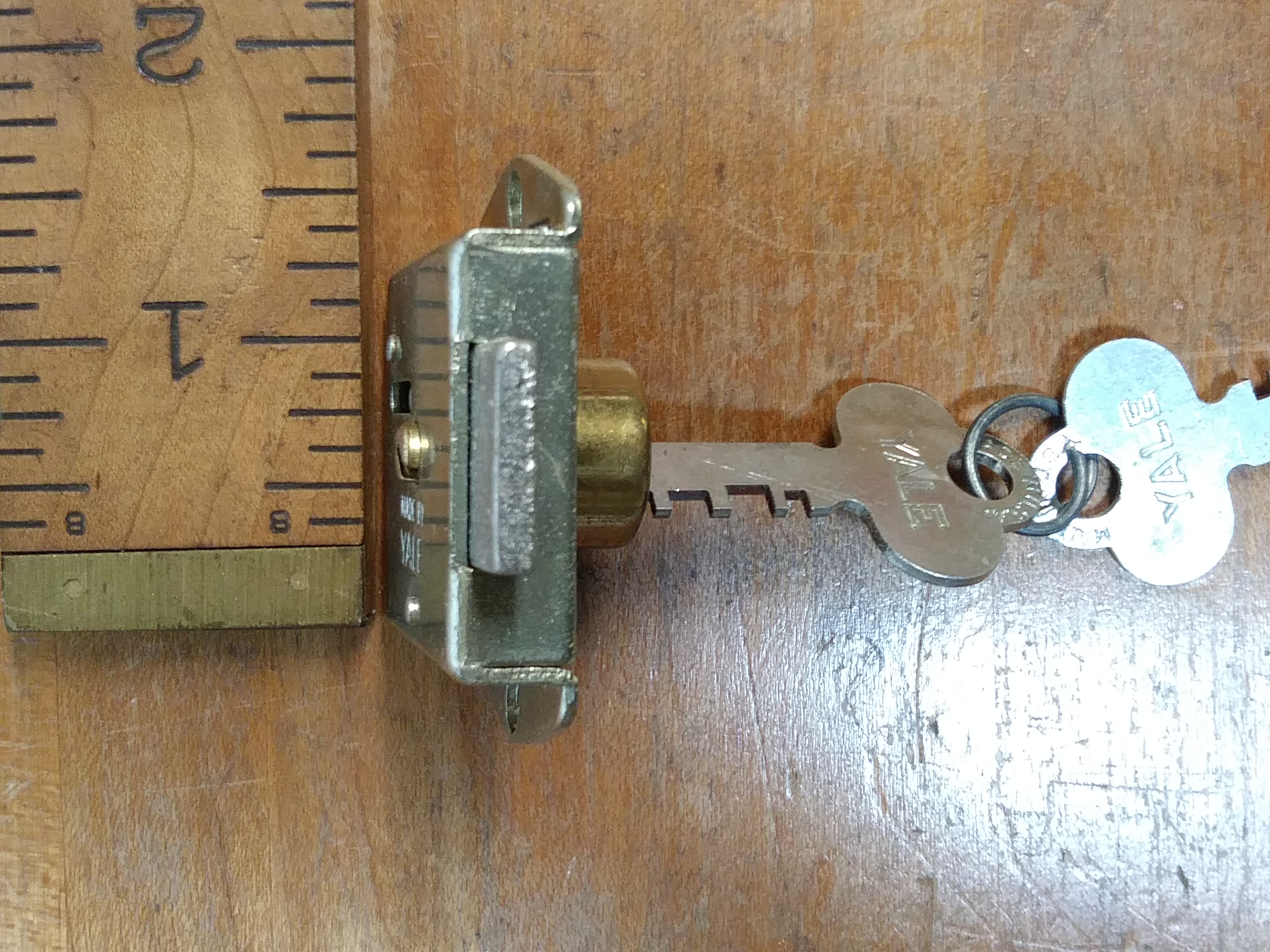 Yale Drawer Lock Barrel w/Keys