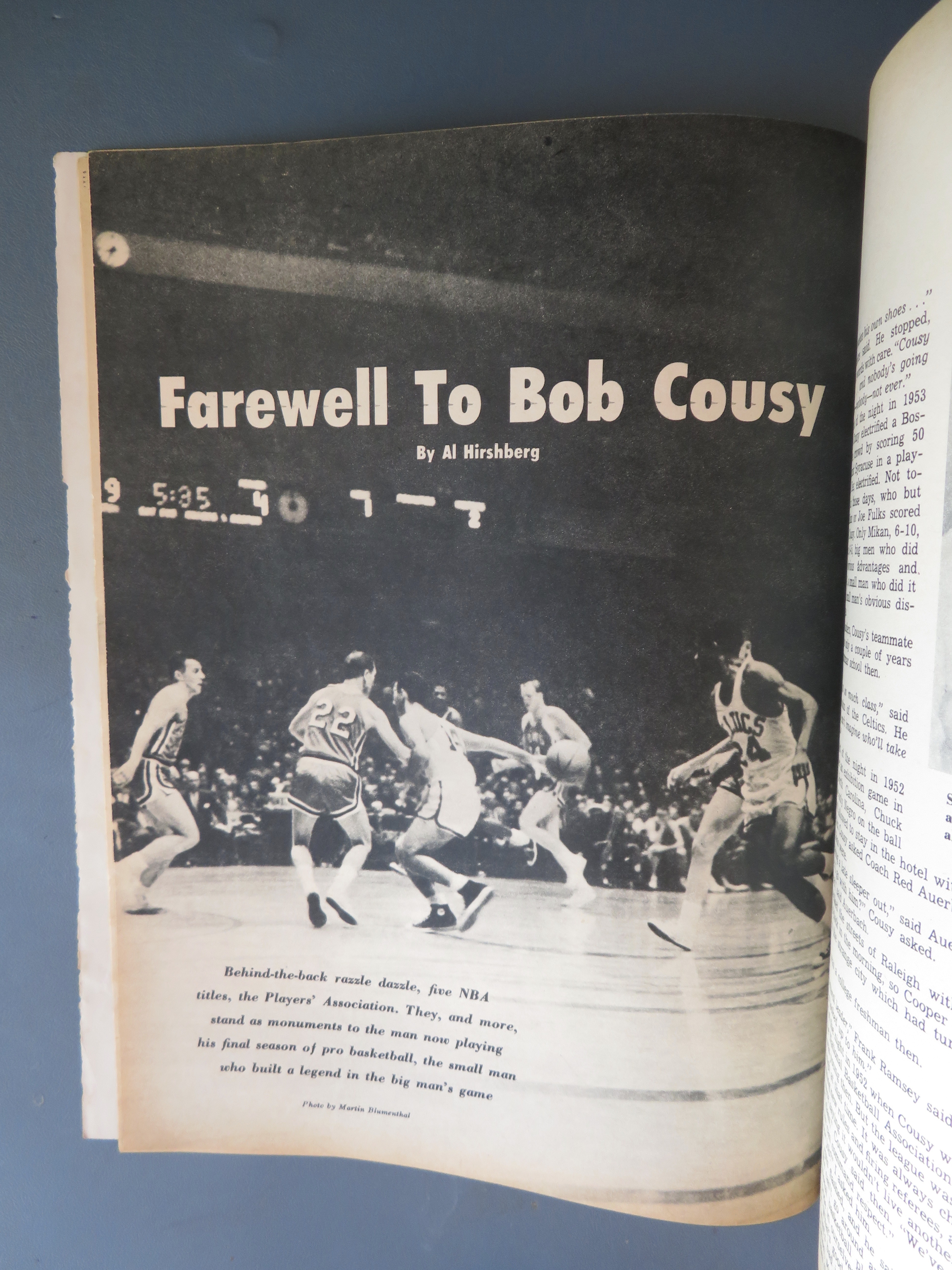 Sport Magazine March 1963 Farewell To Bob Cousy