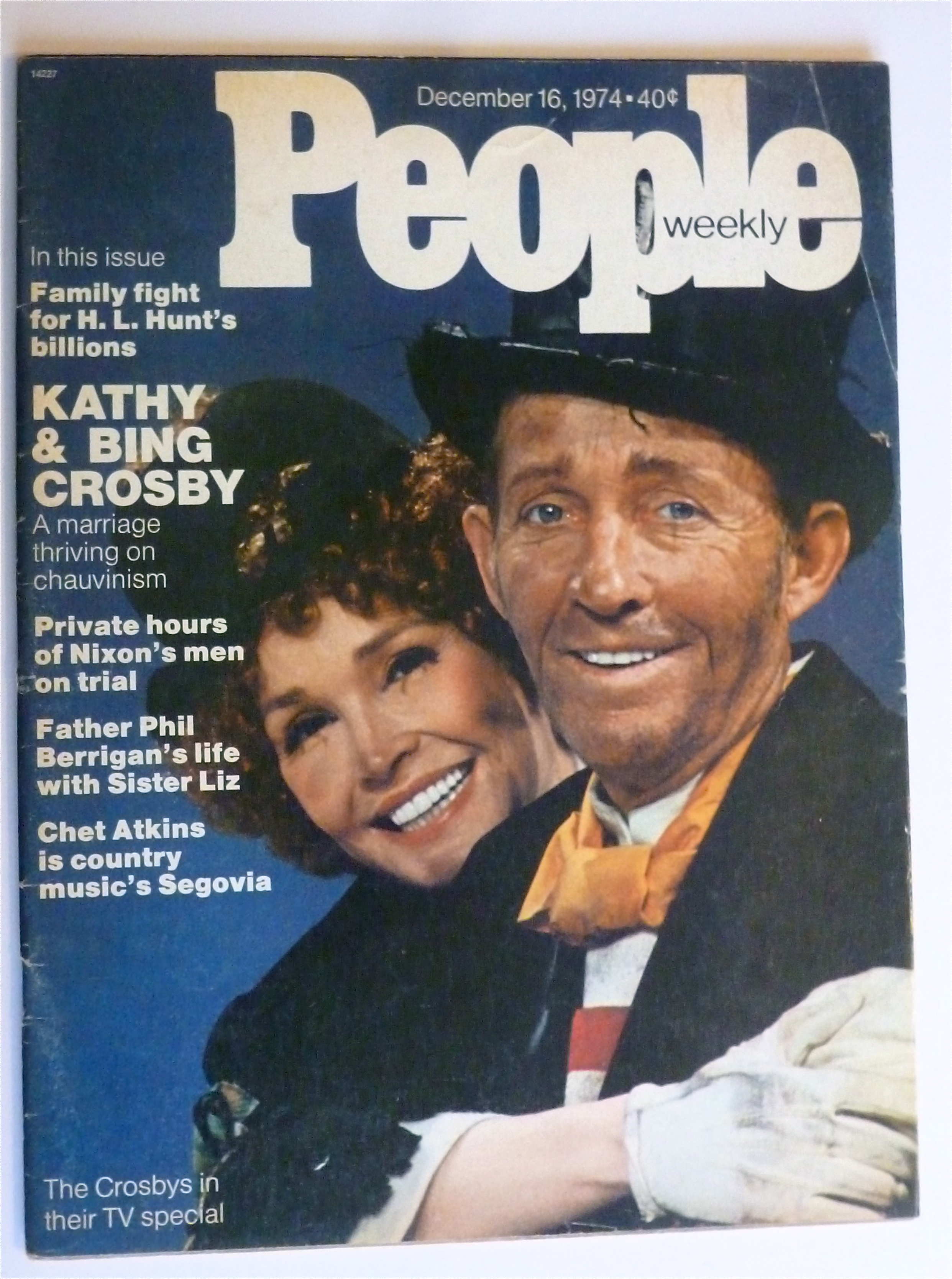 People Weekly Magazine December 16, 1974 Kathy & Bing