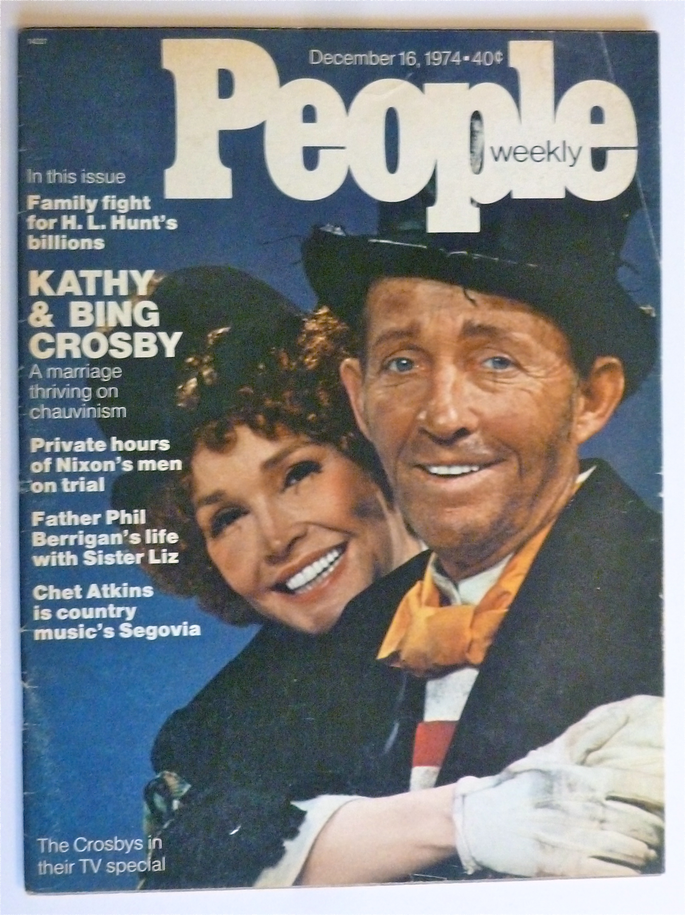 People Weekly Magazine December 16, 1974 Kathy & Bing